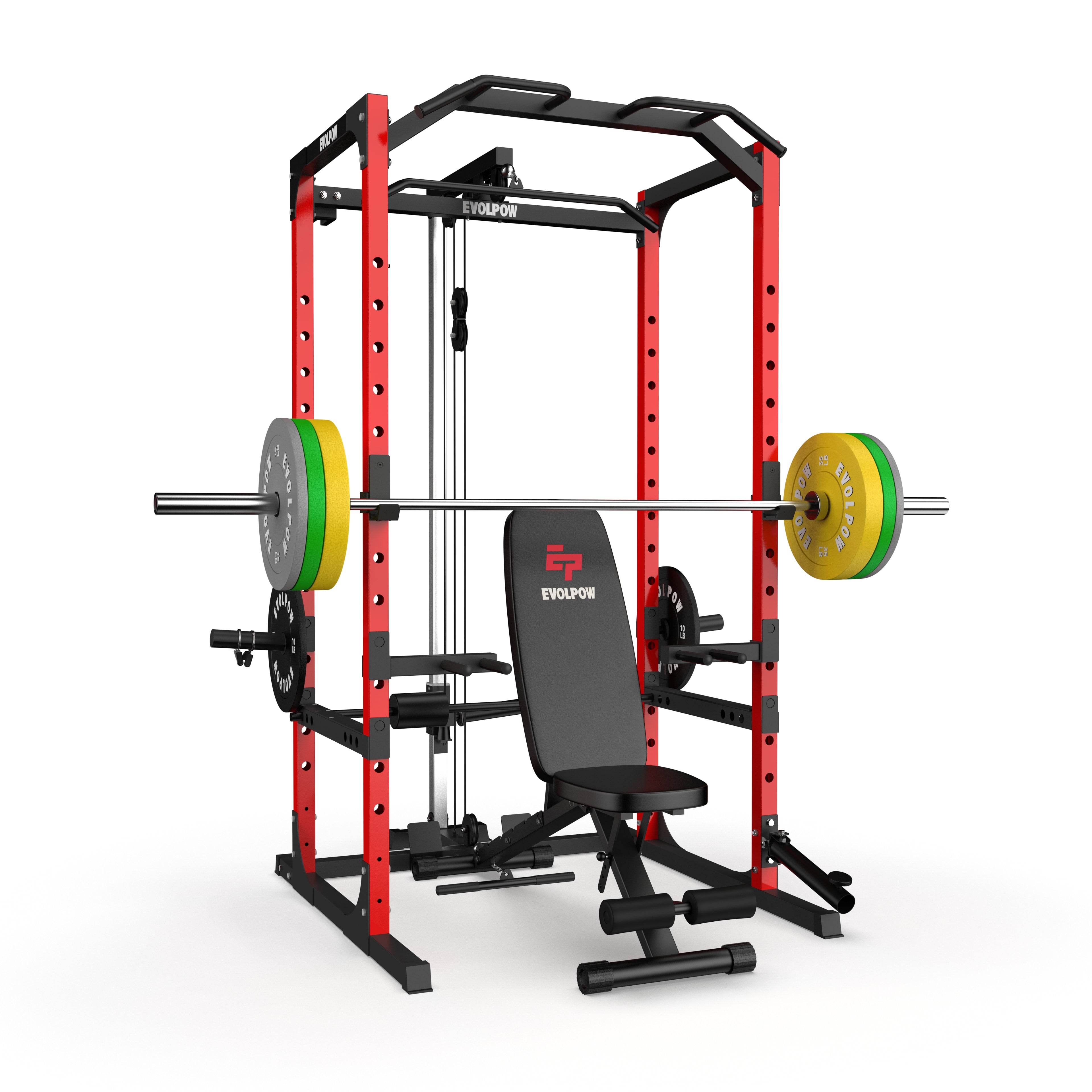 EVOLPOW P2A Brute All in One Power Rack Home Gym Package