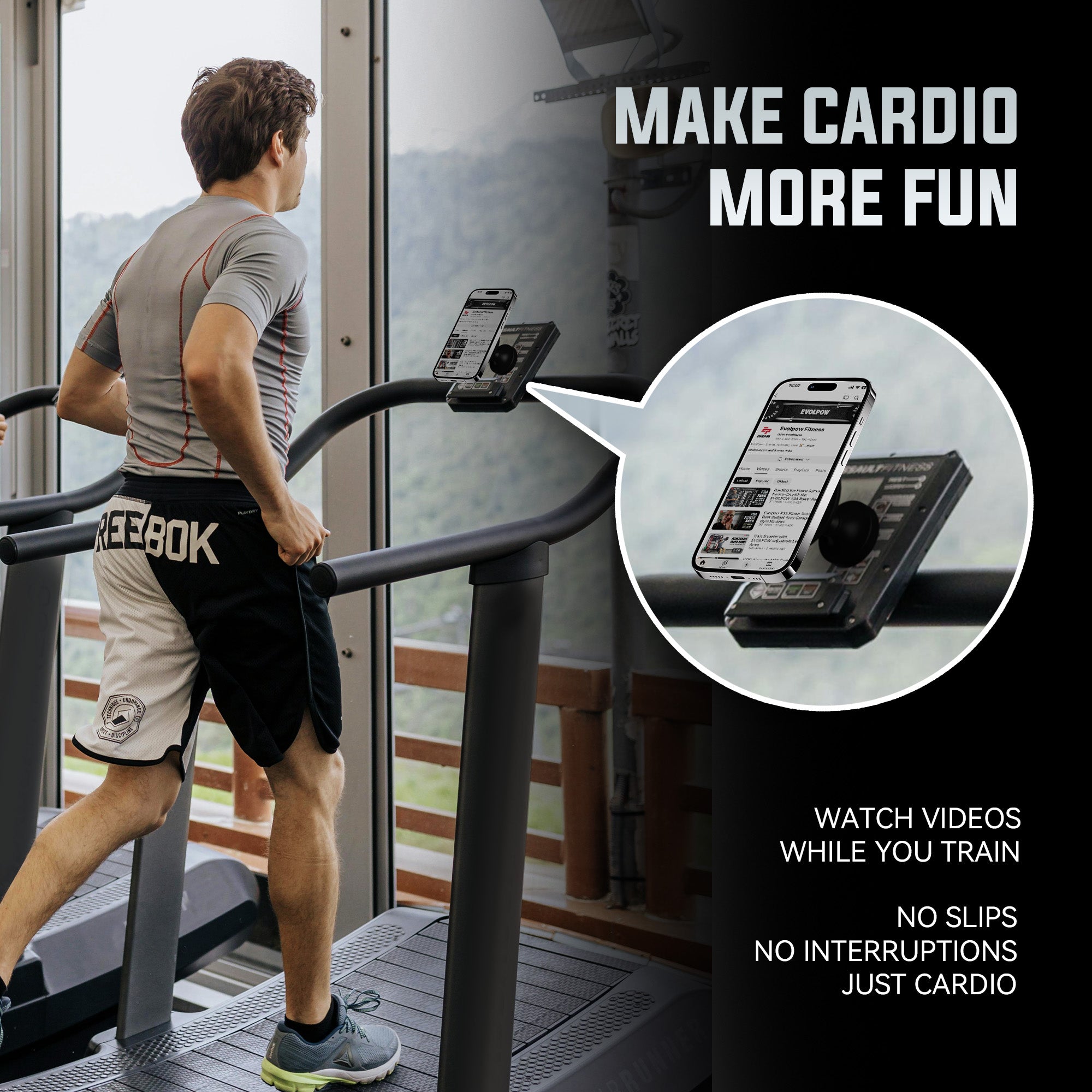 EVOLPOW Fitness Magnetic Phone Mount