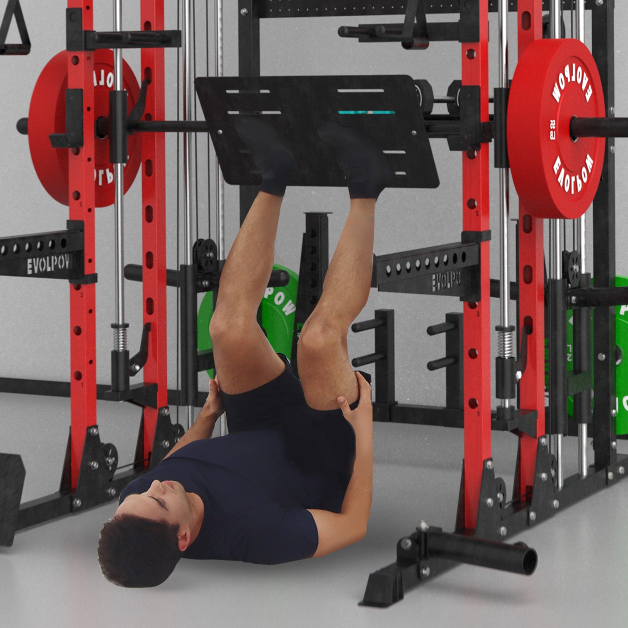 EVOLPOW Leg Press and Safety Handles Attachment for Smith Machine