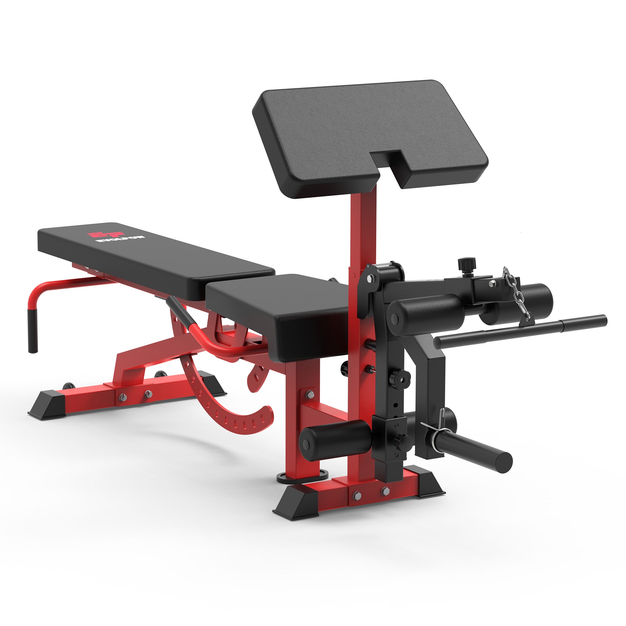 EVOLPOW BEC Multi-functional Adjustable Weight Bench with Preacher Curl and Leg Extension