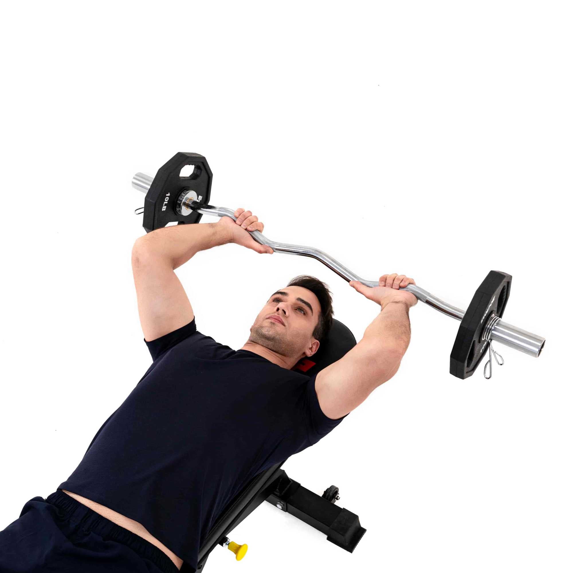 EVOLPOW 4FT Olympic Ez Curl Barbell