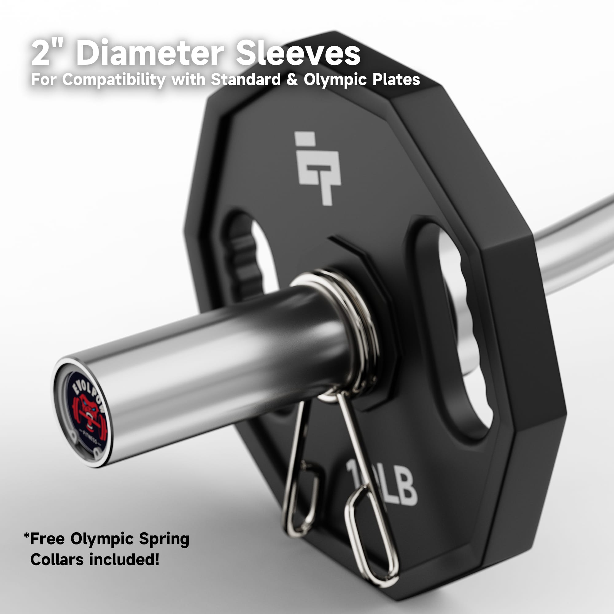 EVOLPOW 4FT Olympic Ez Curl Barbell