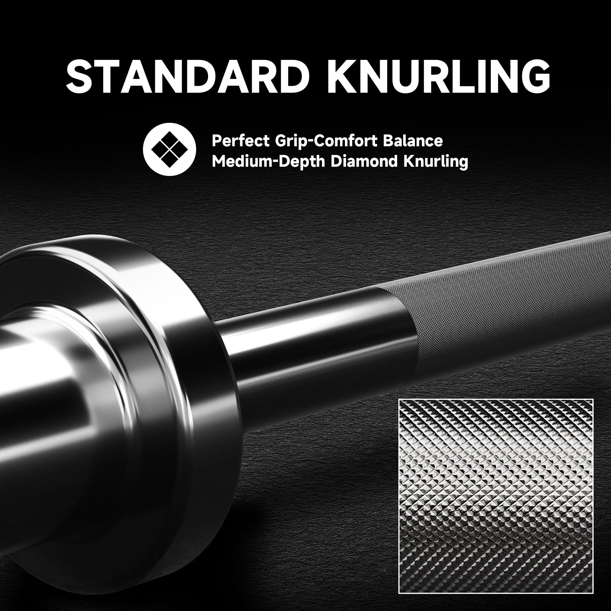 EVOLPOW 4FT Olympic Straight Training Barbell