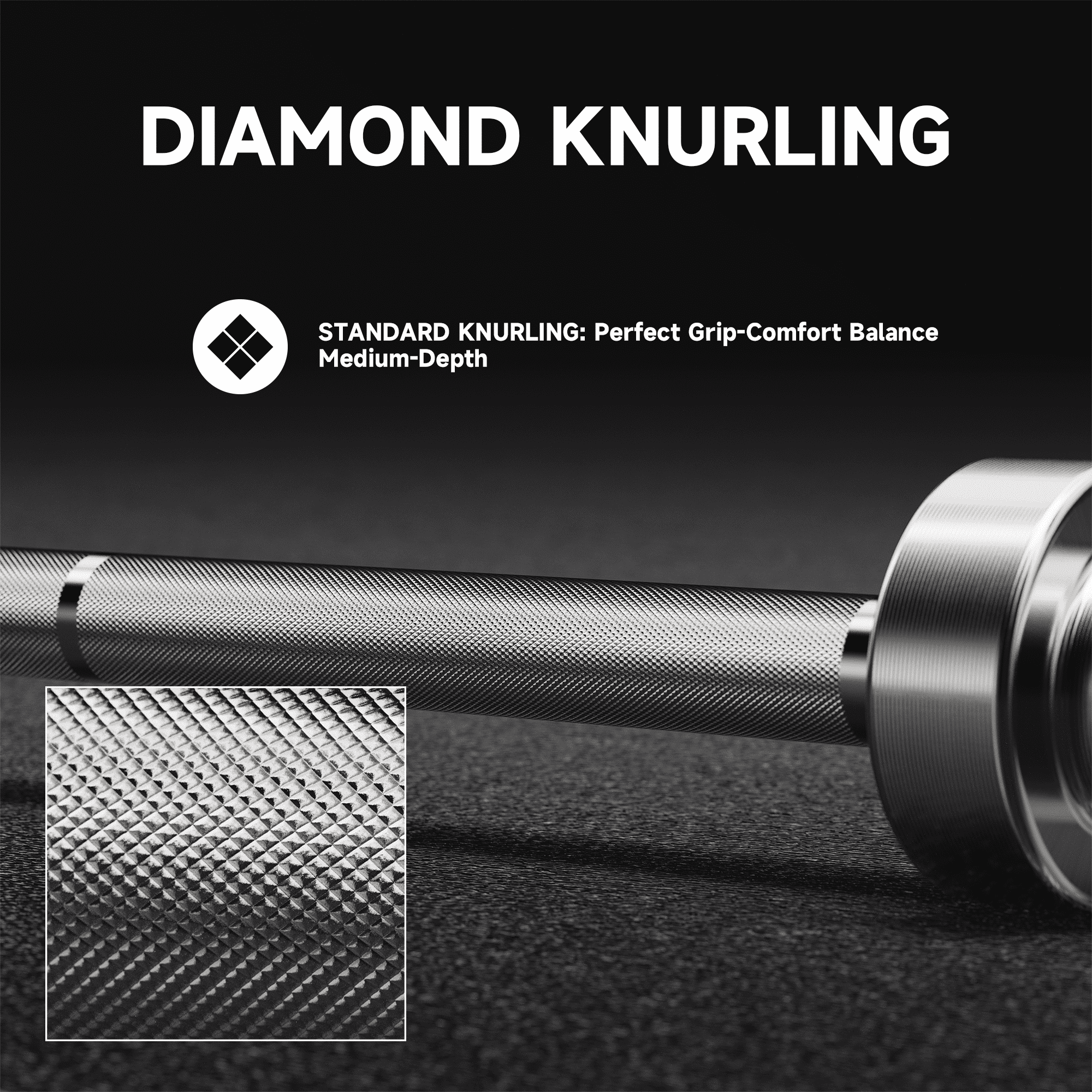 EVOLPOW 7FT Home Gym Olympic Barbell 1000LBS Capacity - 20KG