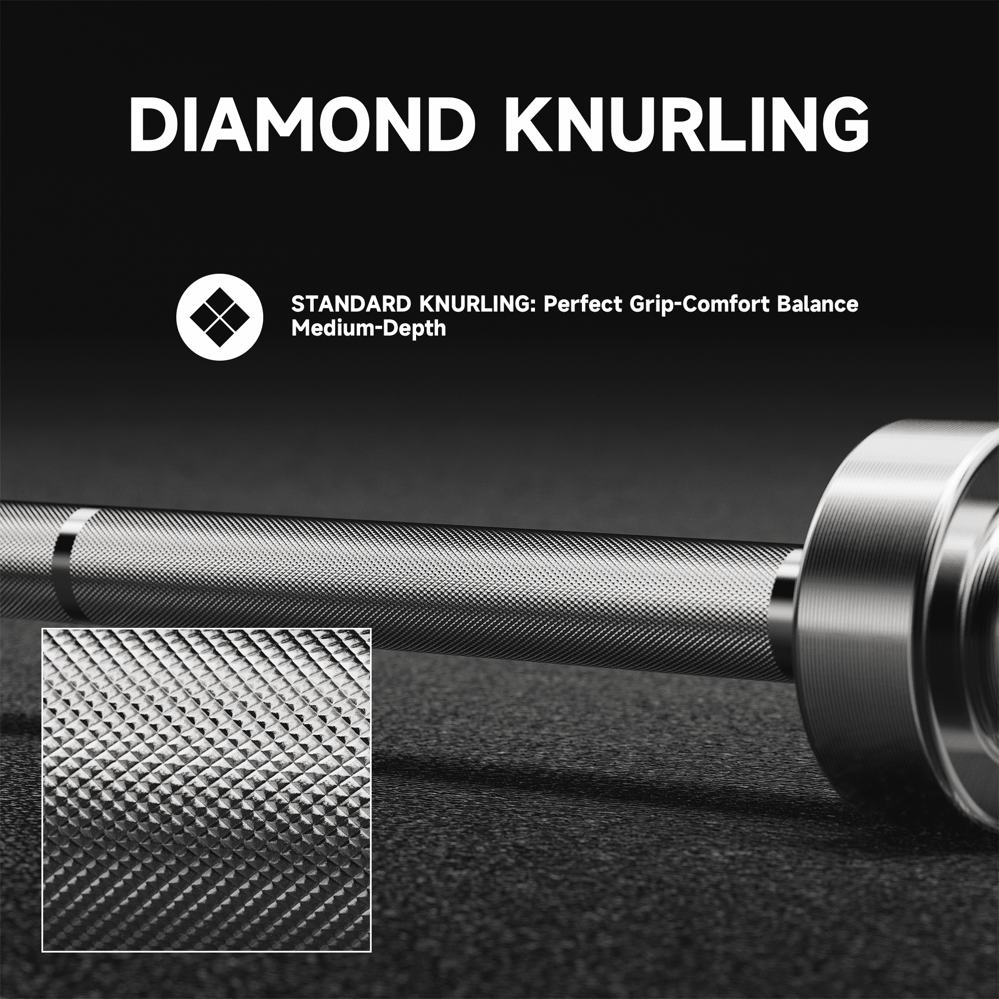 EVOLPOW 7FT Home Gym Olympic Barbell 700LBS Capacity - 20KG