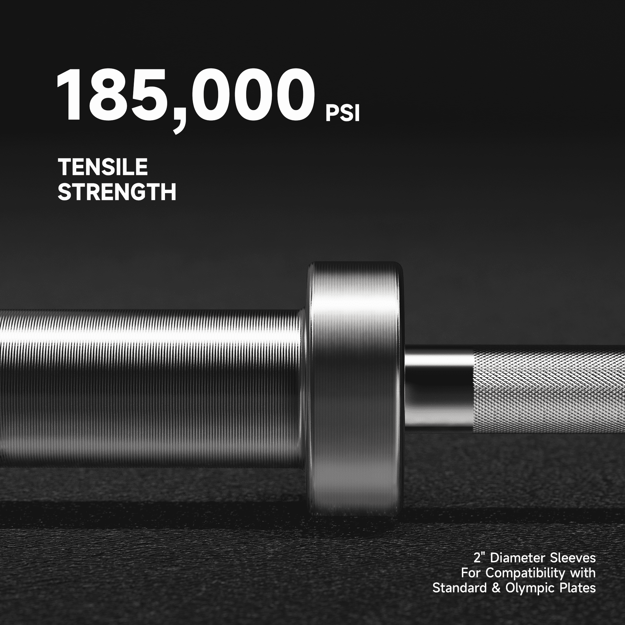 EVOLPOW 7FT Home Gym Olympic Barbell 700LBS Capacity - 20KG