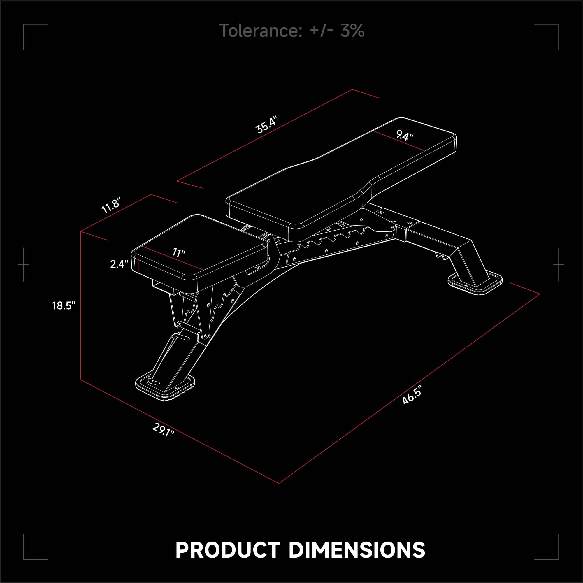 EVOLPOW BEB Adjustable Weight Bench
