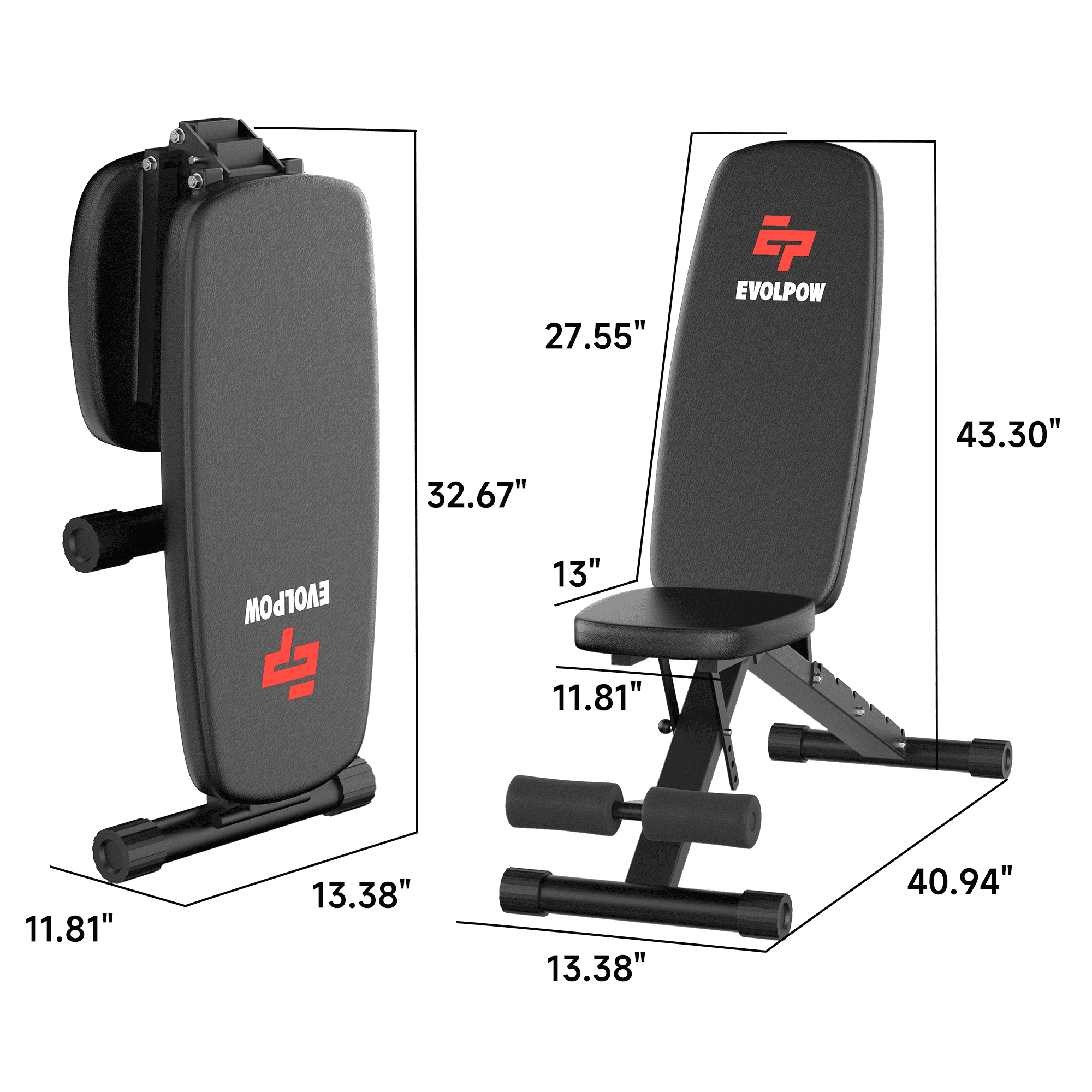 EVOLPOW BEA Adjustable and Foldable Weight Bench