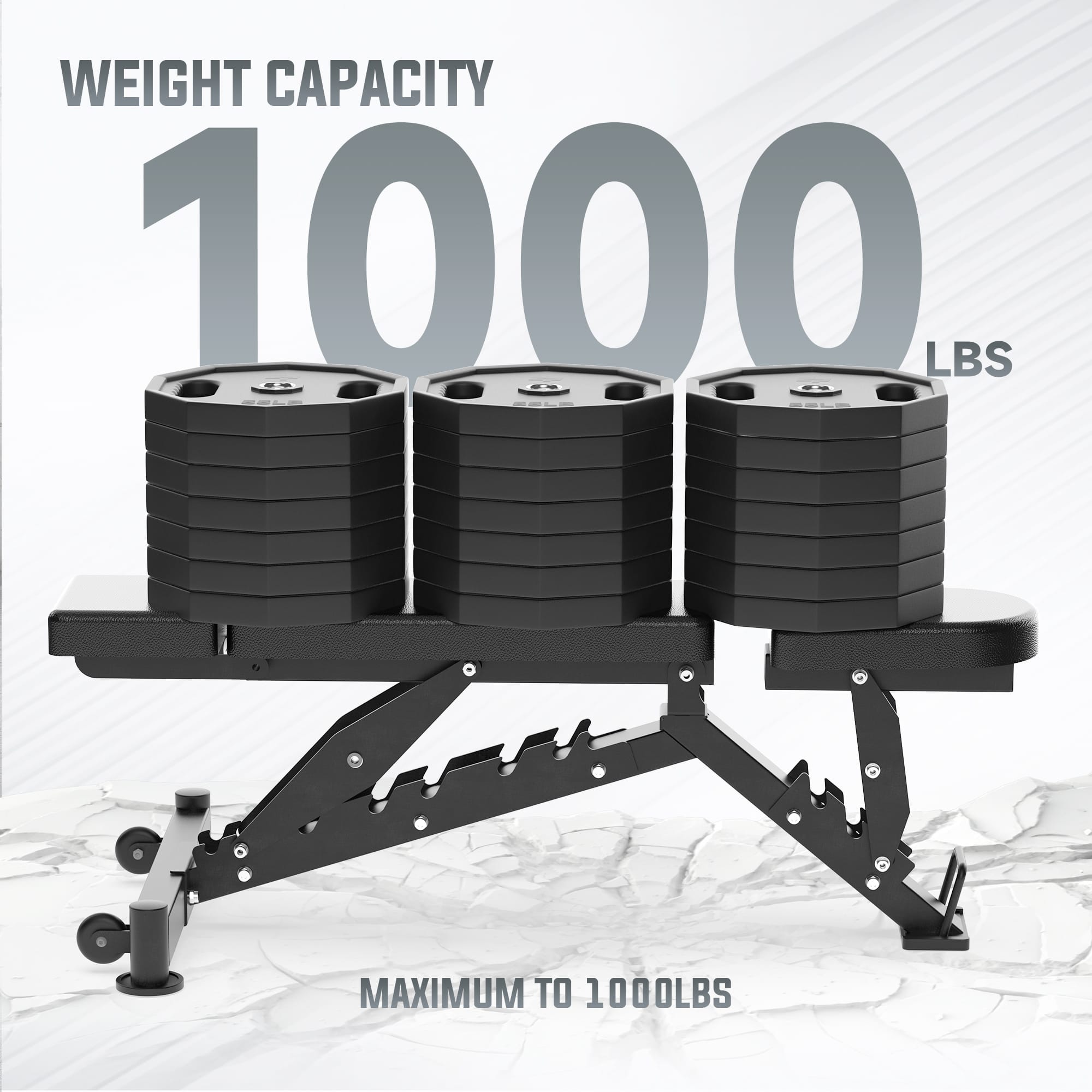 EVOLPOW BEE Adjustable Weight Bench with Multi-Position Headrest