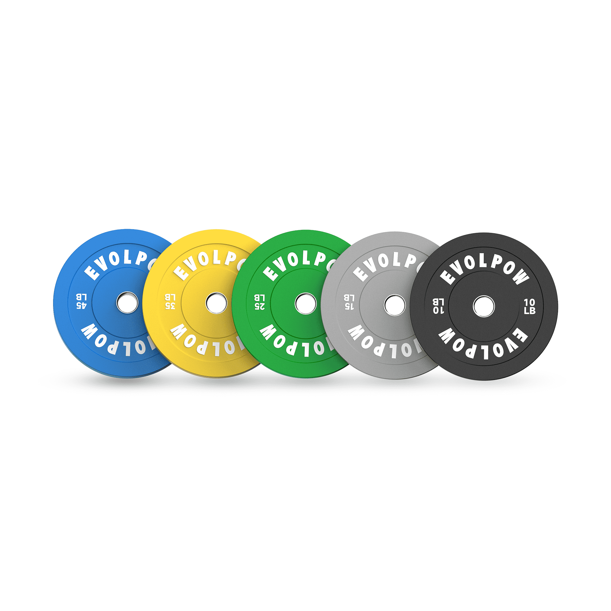 EVOLPOW Color Low Bounce Bumper Plates Olympic Weight Plates