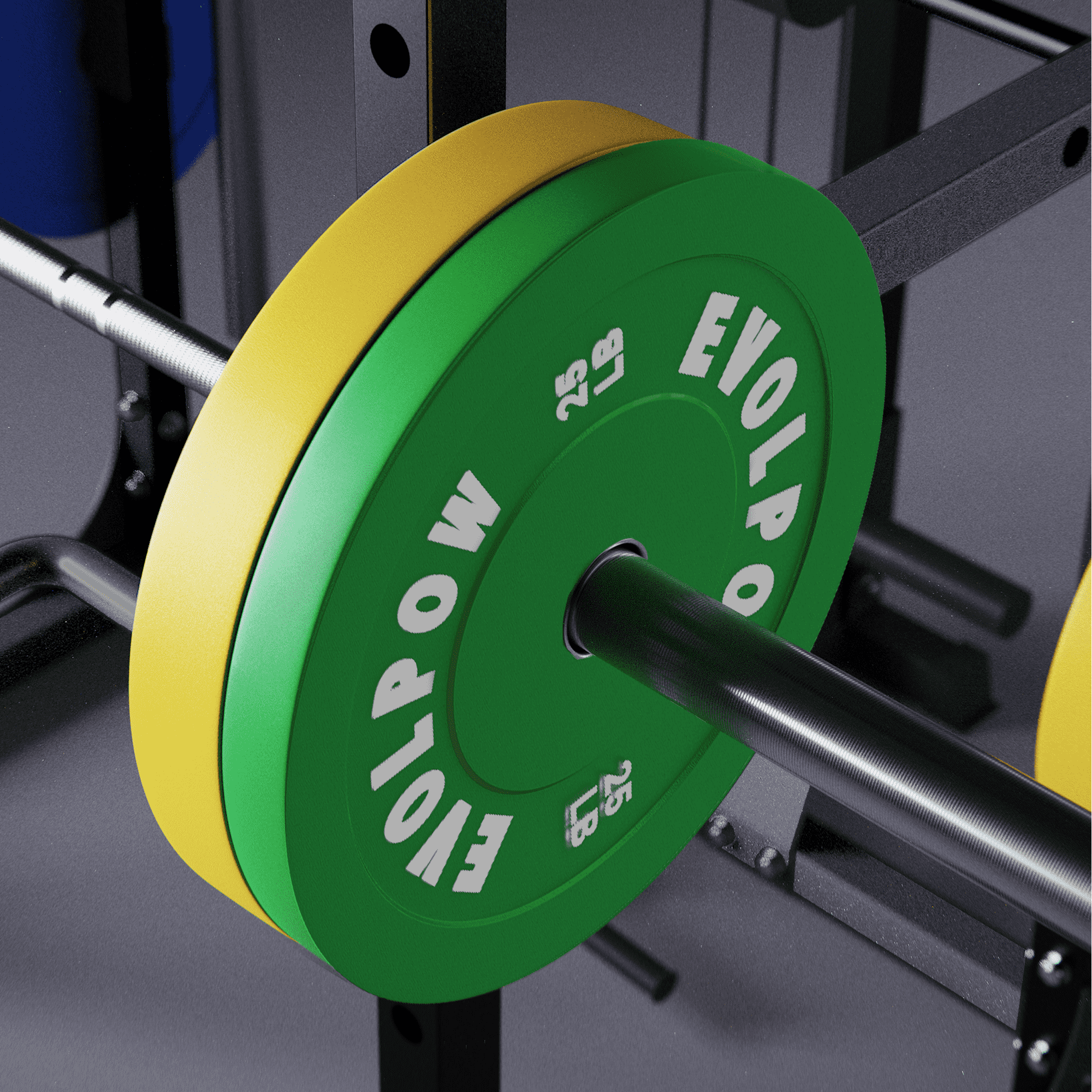 EVOLPOW Color Low Bounce Bumper Plates Olympic Weight Plates