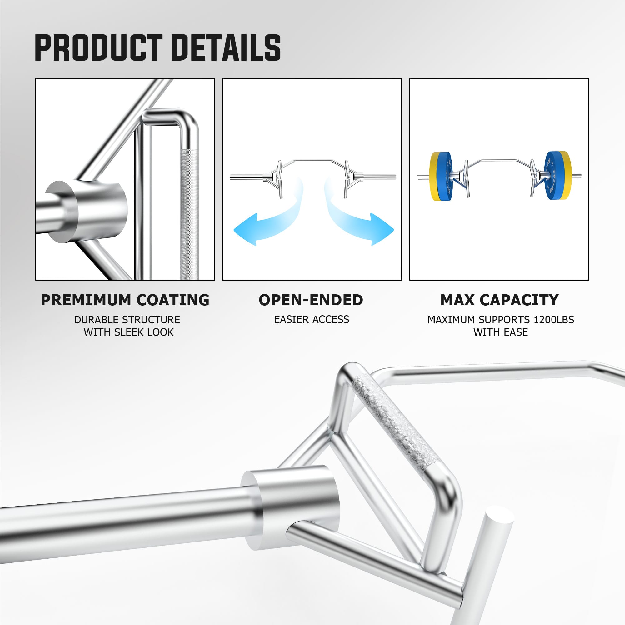 EVOLPOW Hexagon Open Trap Bar