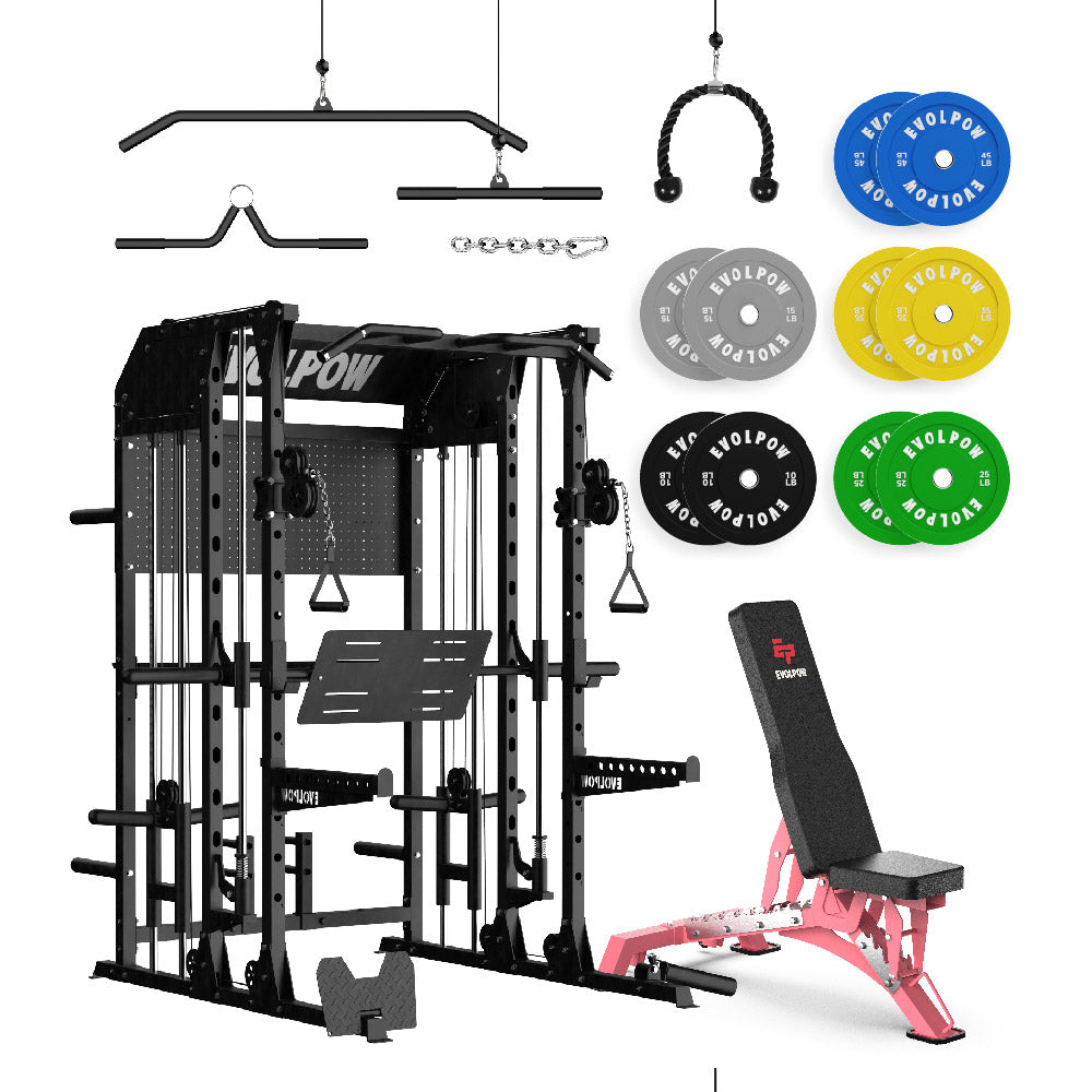 EVOLPOW M2B Brute All-In-One Smith Machine Home Gym Package