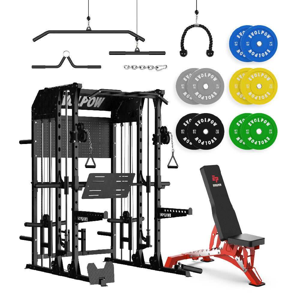 EVOLPOW M2B Brute All-In-One Smith Machine Home Gym Package