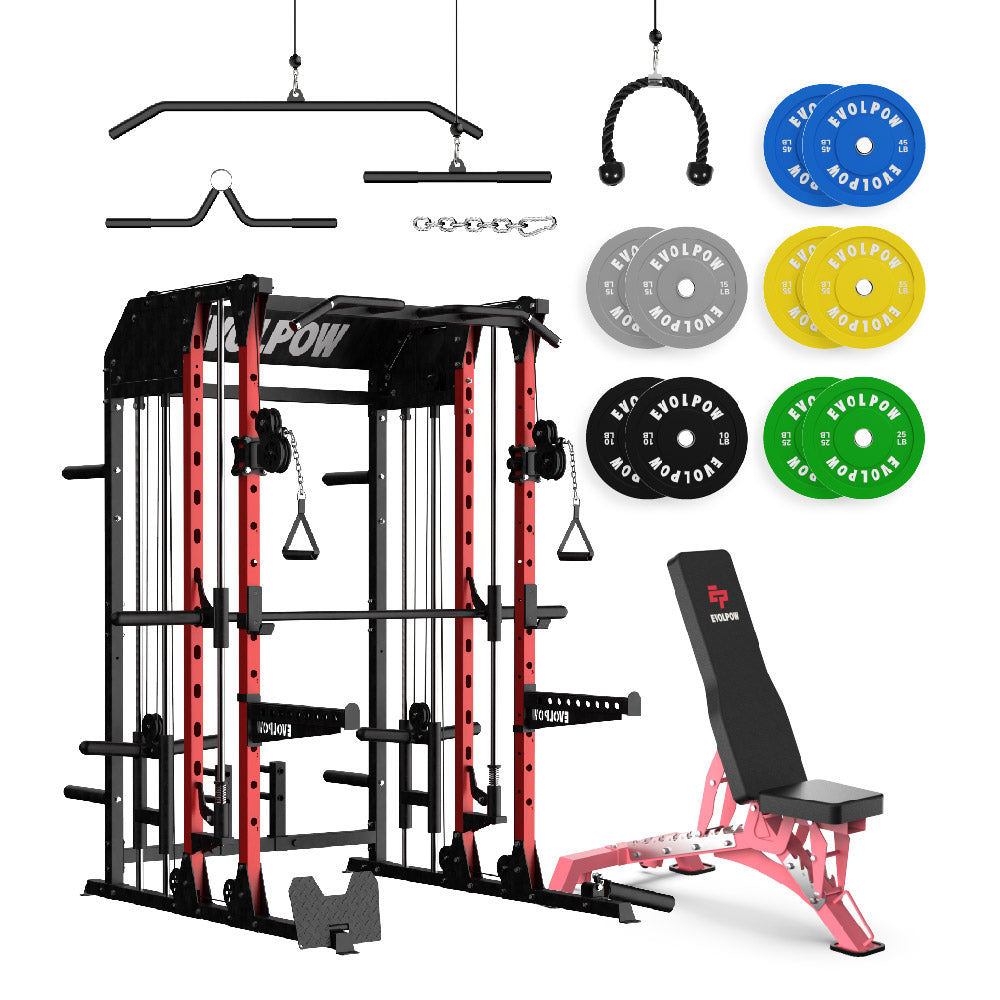 EVOLPOW M2B Brute All-In-One Smith Machine Home Gym Package