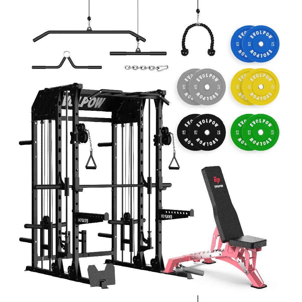 EVOLPOW M2B Brute All-In-One Smith Machine Home Gym Package