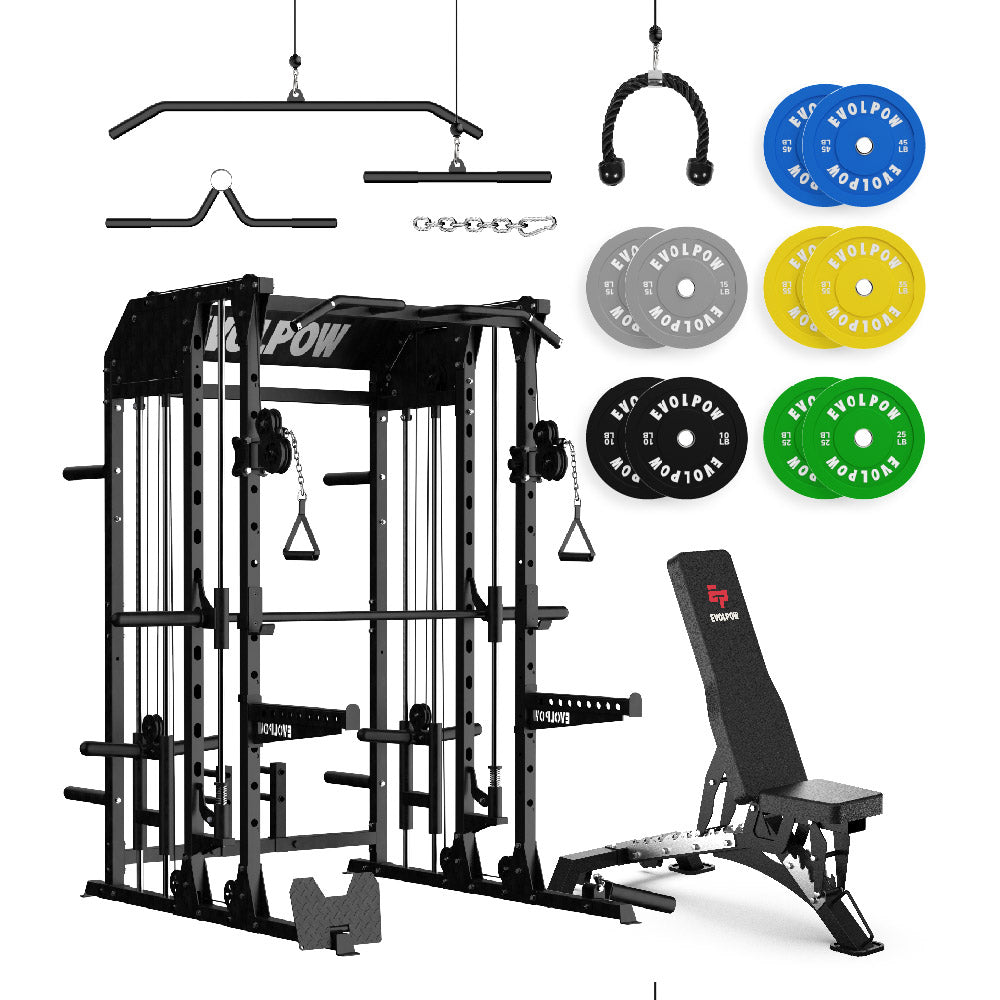 EVOLPOW M2B Brute All-In-One Smith Machine Home Gym Package