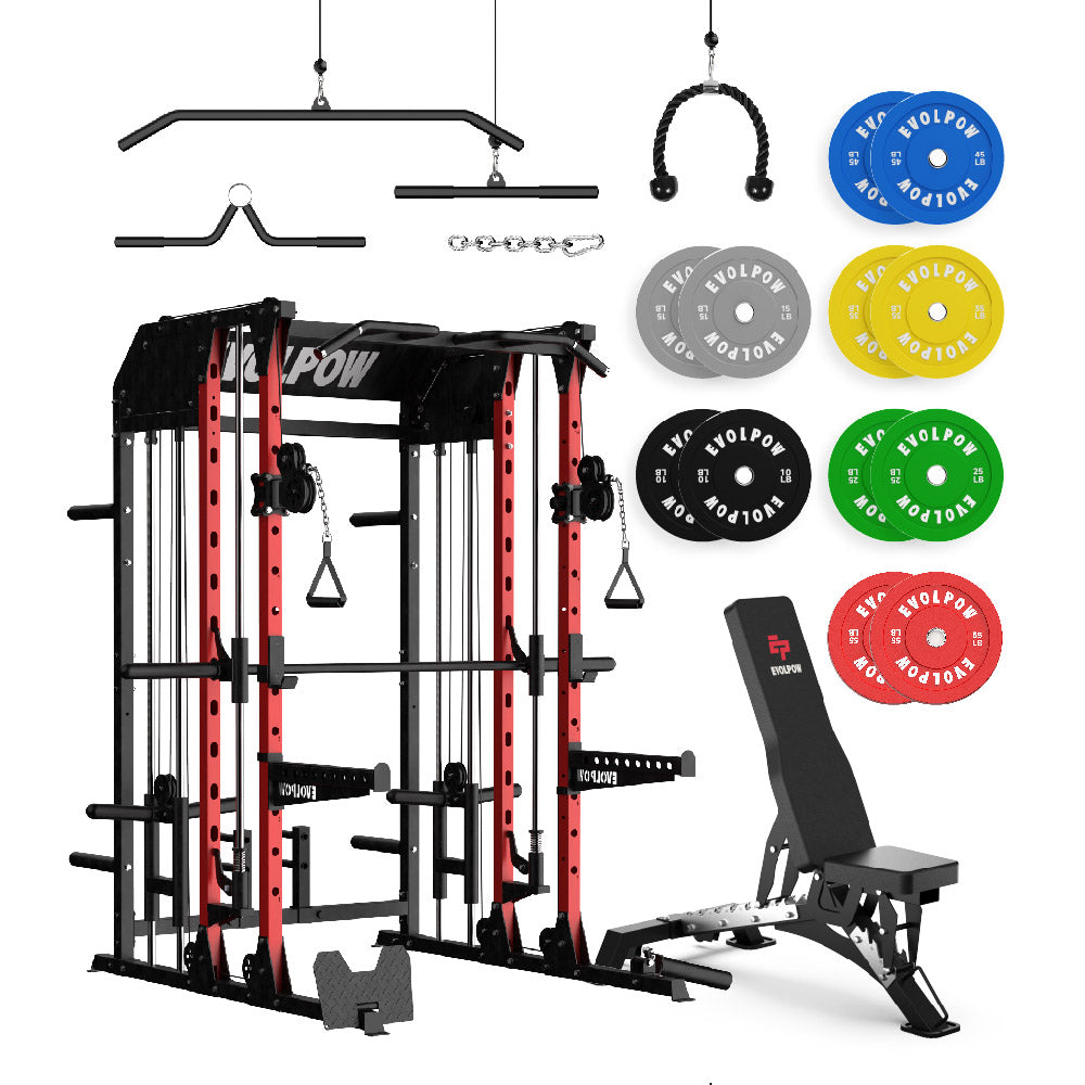 EVOLPOW M2B Brute All-In-One Smith Machine Home Gym Package