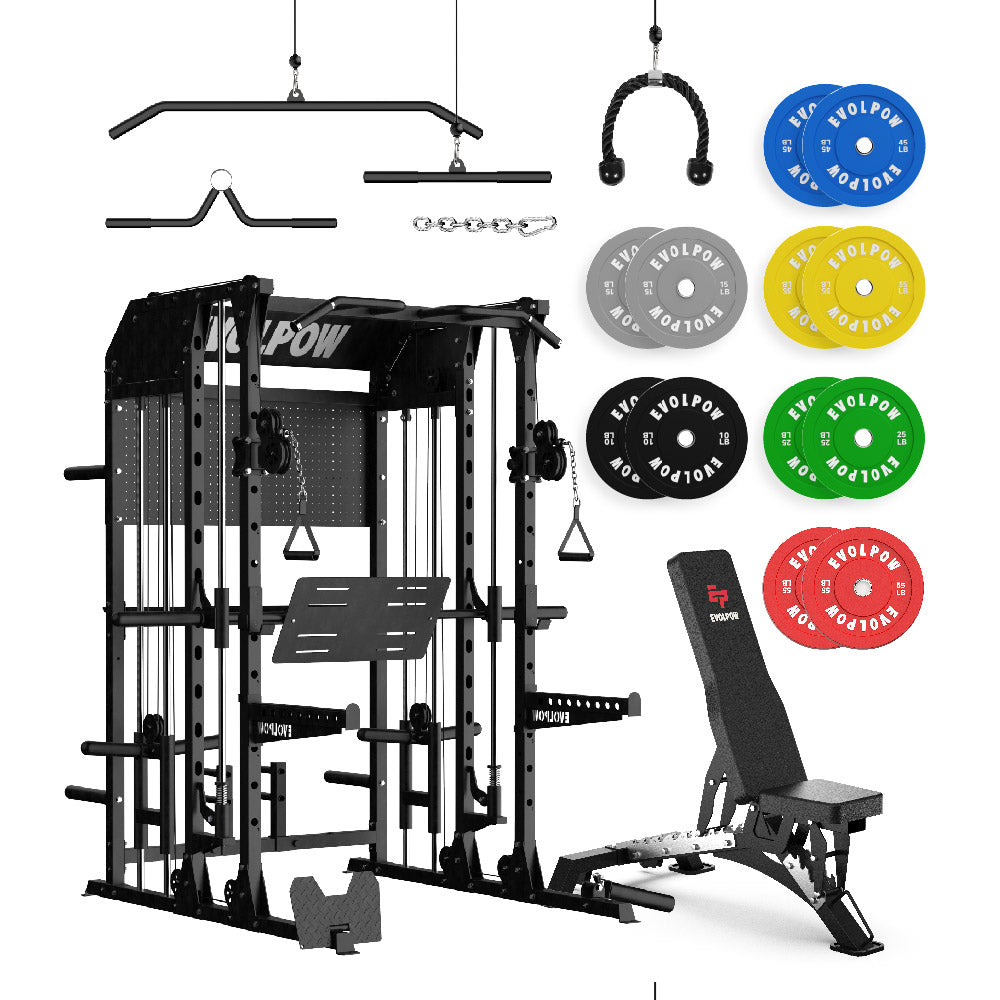 EVOLPOW M2B Brute All-In-One Smith Machine Home Gym Package