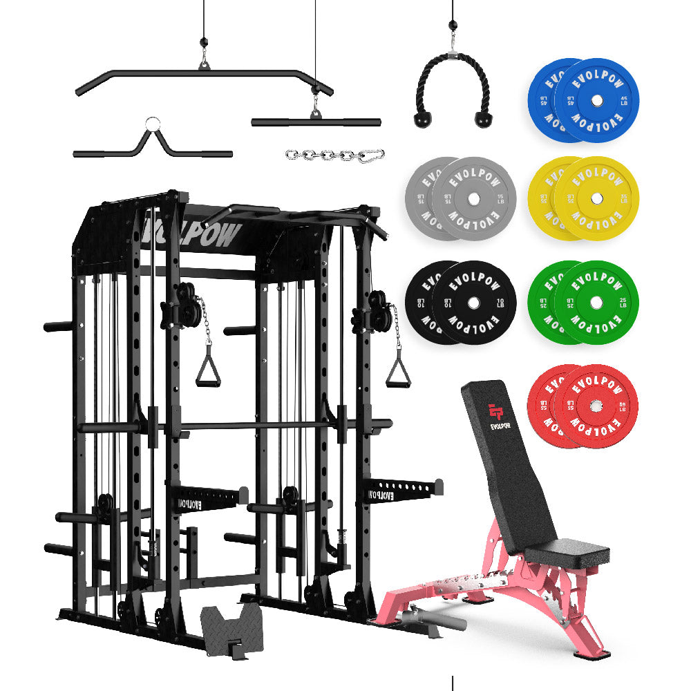 EVOLPOW M2B Brute All-In-One Smith Machine Home Gym Package