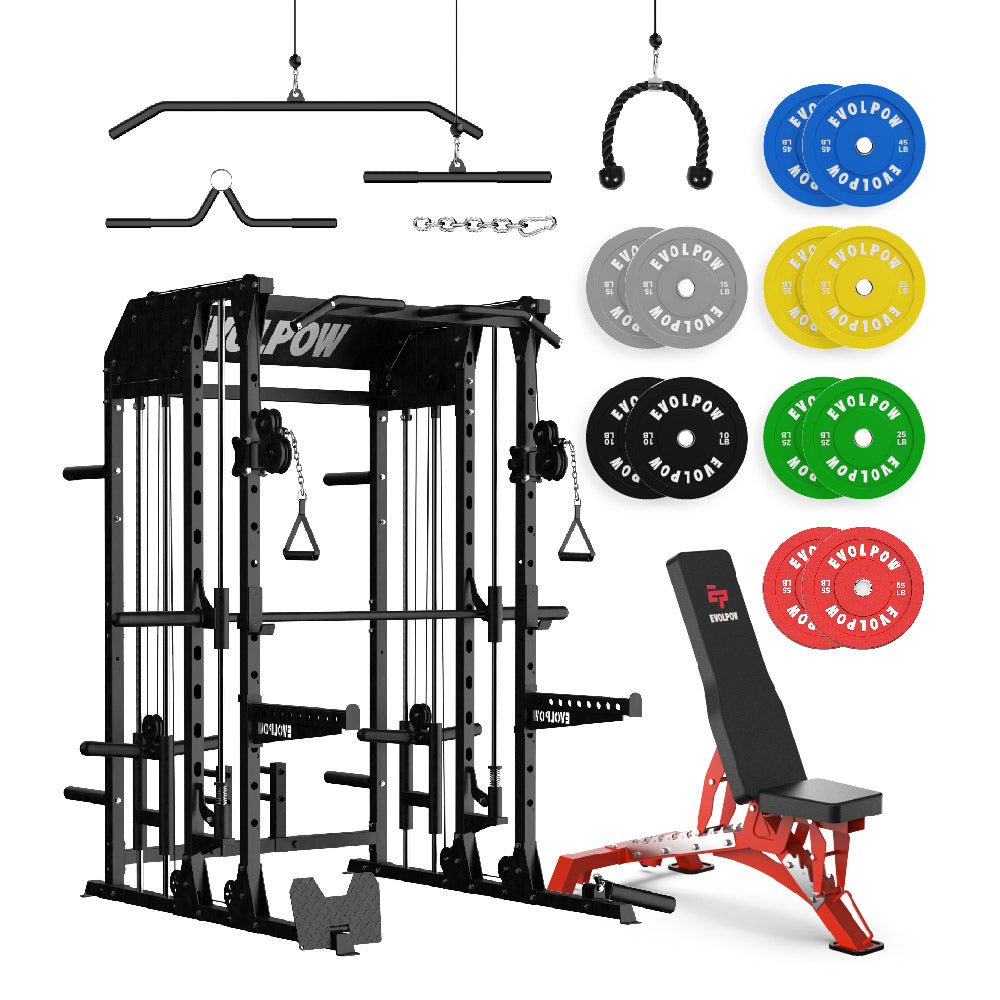 EVOLPOW M2B Brute All-In-One Smith Machine Home Gym Package