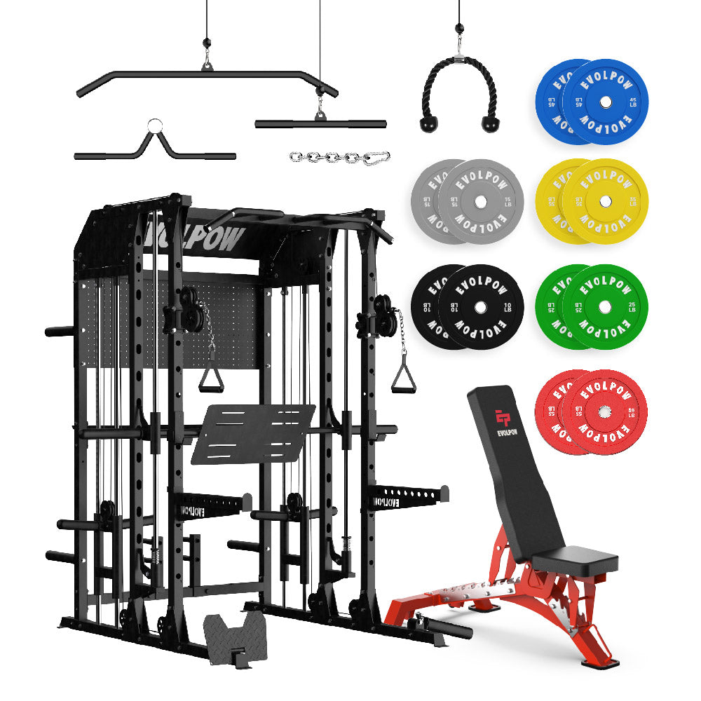 EVOLPOW M2B Brute All-In-One Smith Machine Home Gym Package