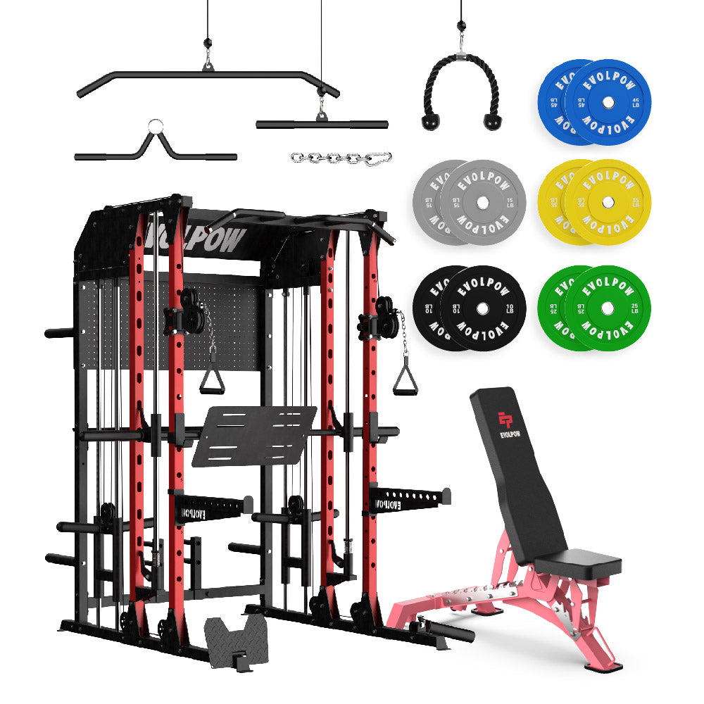 EVOLPOW M2B Brute All-In-One Smith Machine Home Gym Package