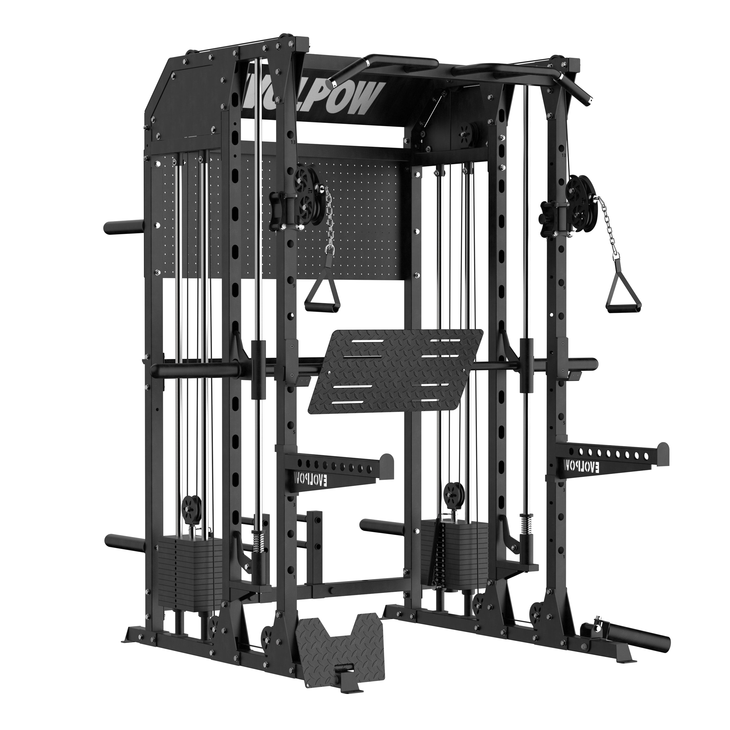 EVOLPOW M2B Brute All-In-One Smith Machine Home Gym with Dual Weight Stacks
