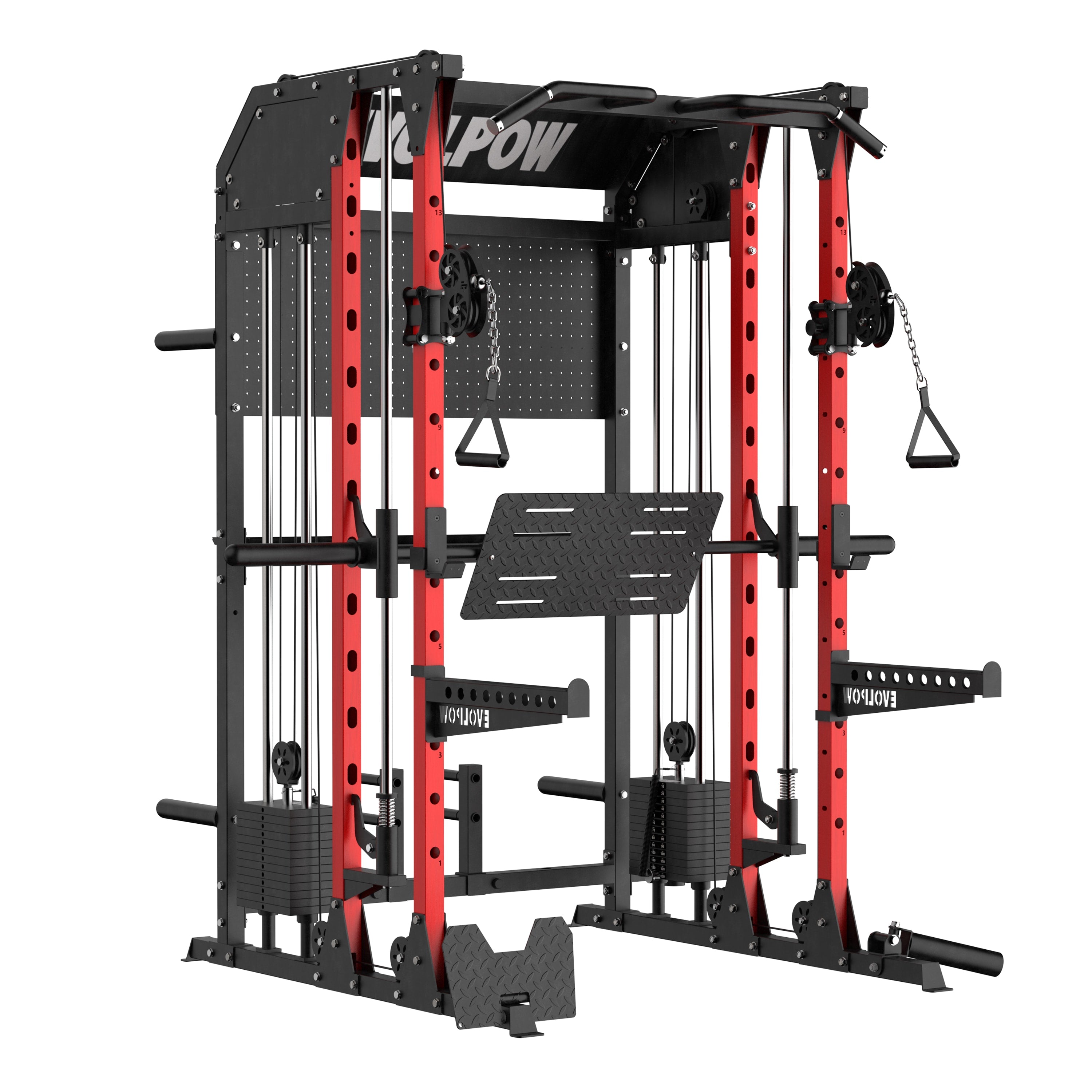 EVOLPOW M2B Brute All-In-One Smith Machine Home Gym with Dual Weight Stacks