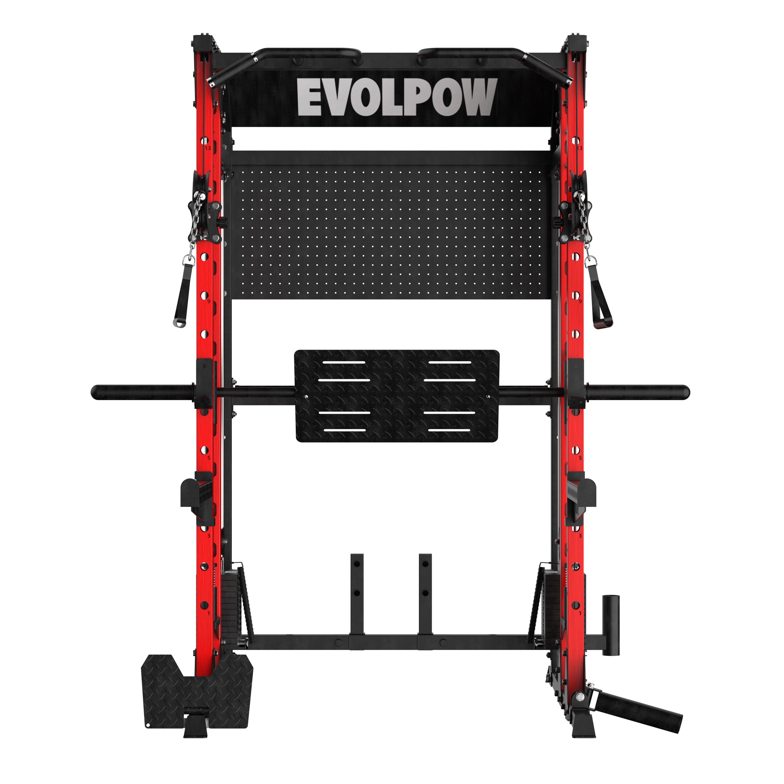 EVOLPOW M2B Brute All-In-One Smith Machine Home Gym Package with Dual Weight Stacks