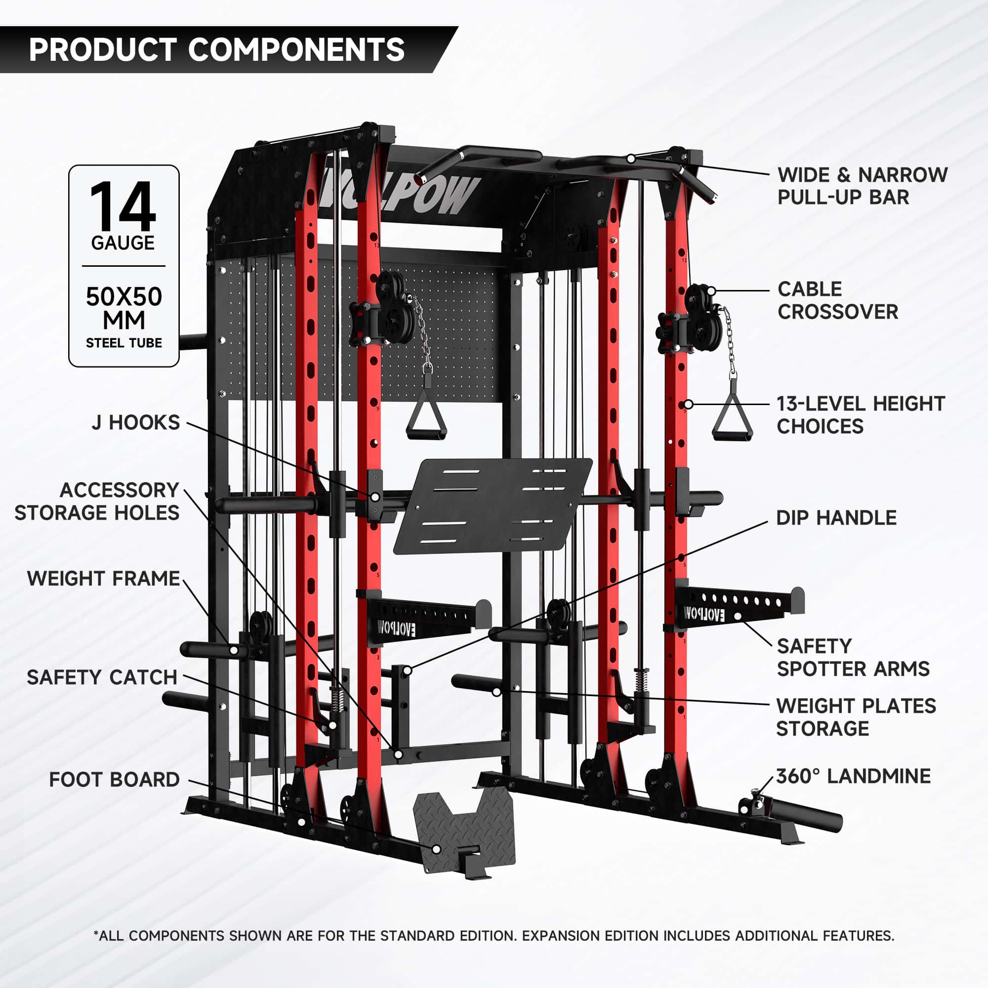 EVOLPOW M2B Brute All-In-One Smith Machine Home Gym