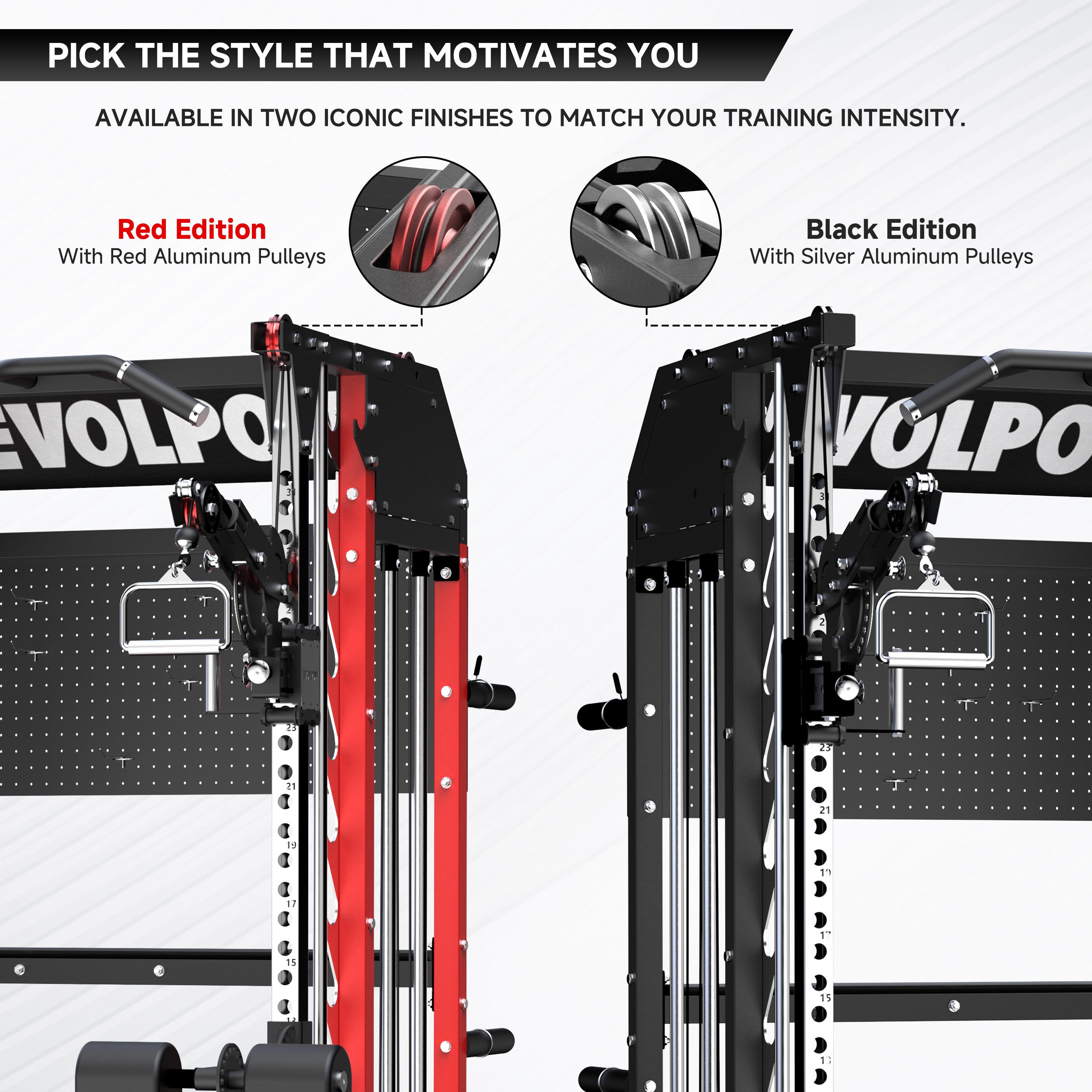 EVOLPOW M2B Pro Brute All-In-One Smith Machine Home Gym with Dual Weight Stacks