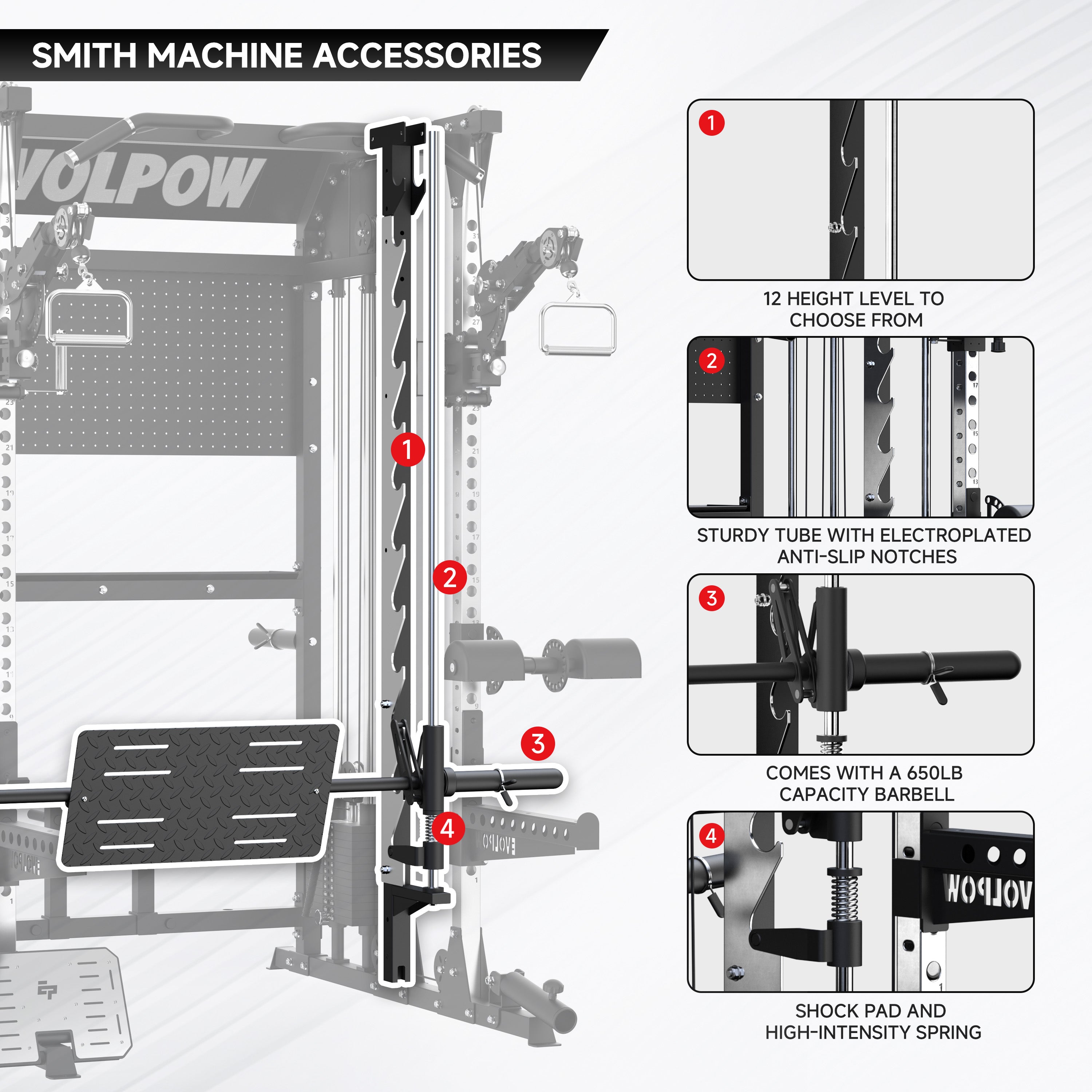 EVOLPOW M2B Pro Brute All-In-One Smith Machine Home Gym with Dual Weight Stacks