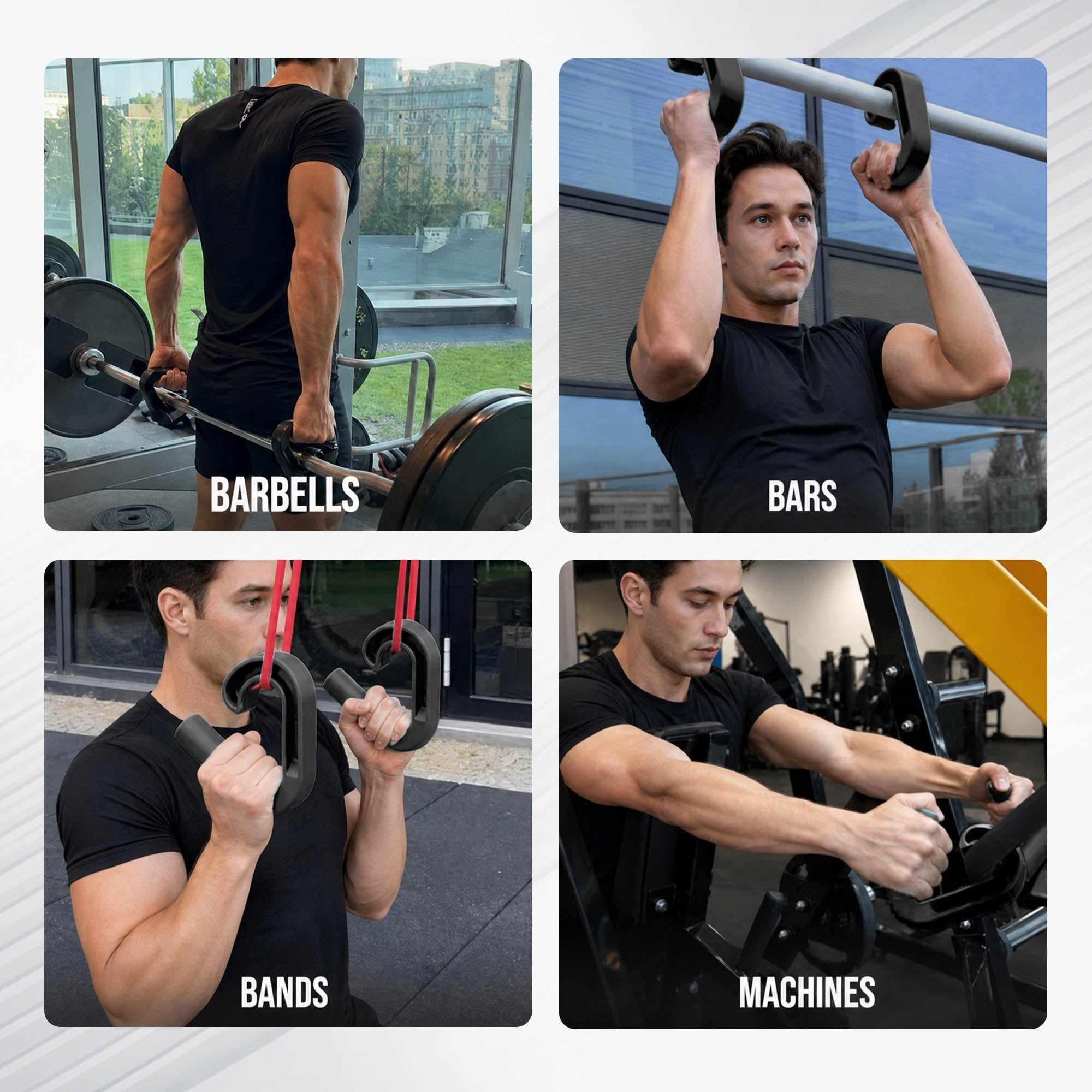 EVOLPOW Neutral Grip Handles for Smith Machine and Barbell