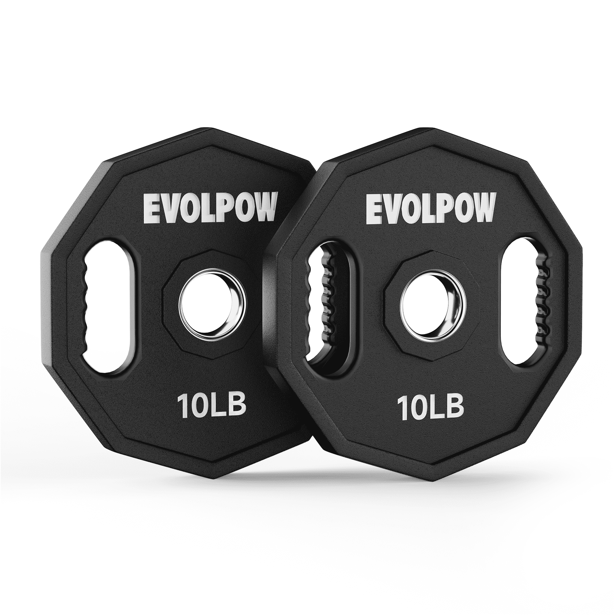 EVOLPOW 2-Inch Decagon PEV Olympic Grip Weight Plates