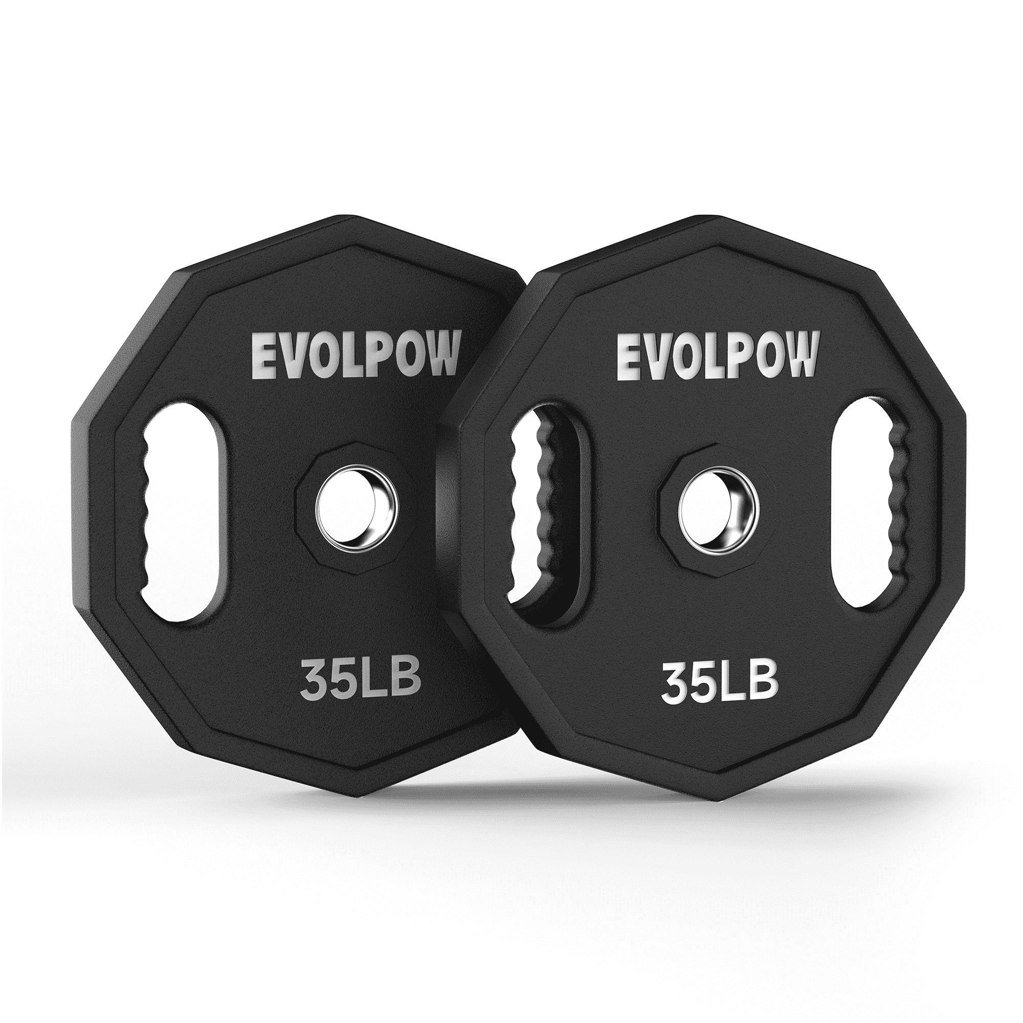 EVOLPOW 2-Inch Decagon PEV Olympic Grip Weight Plates