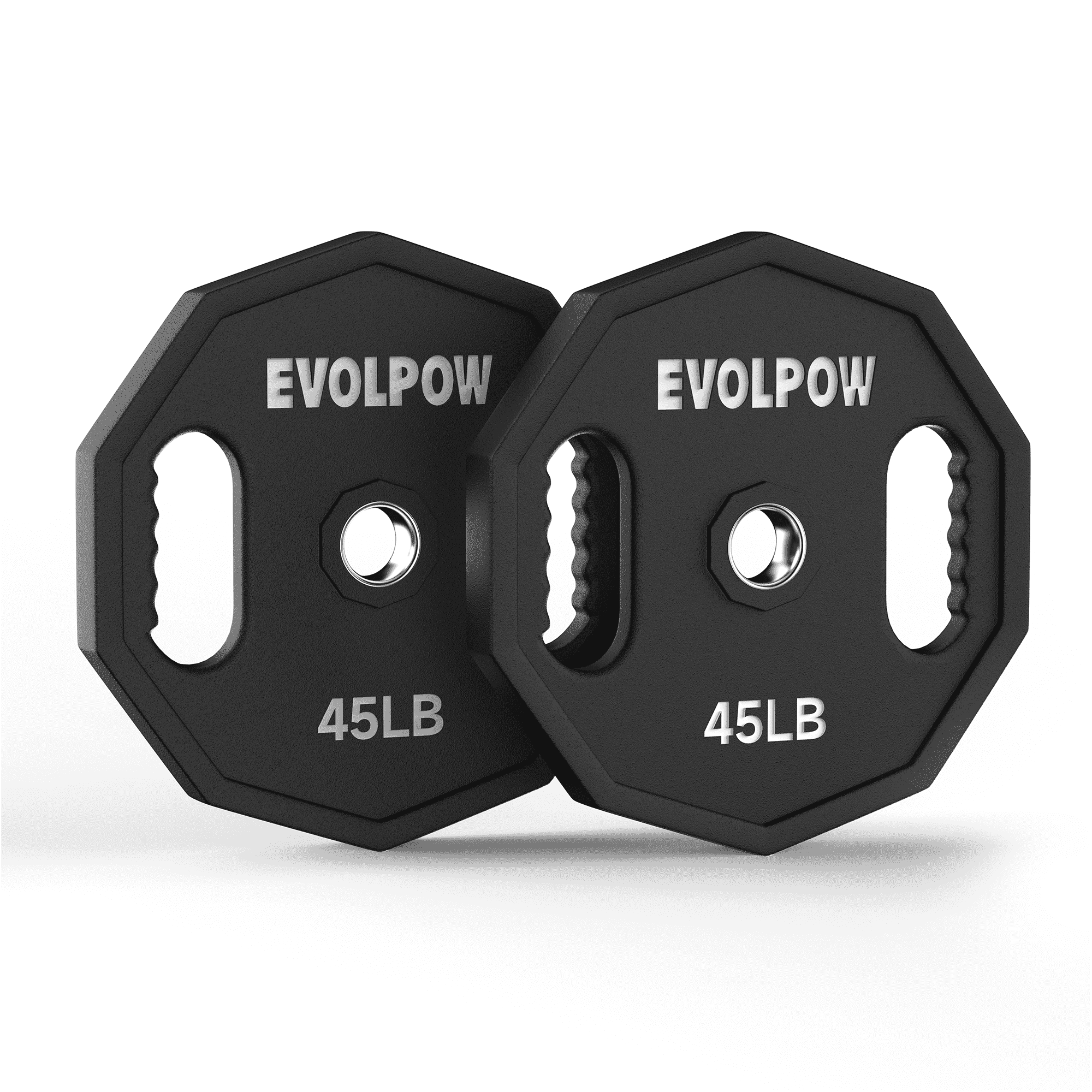 EVOLPOW 2-Inch Decagon PEV Olympic Grip Weight Plates