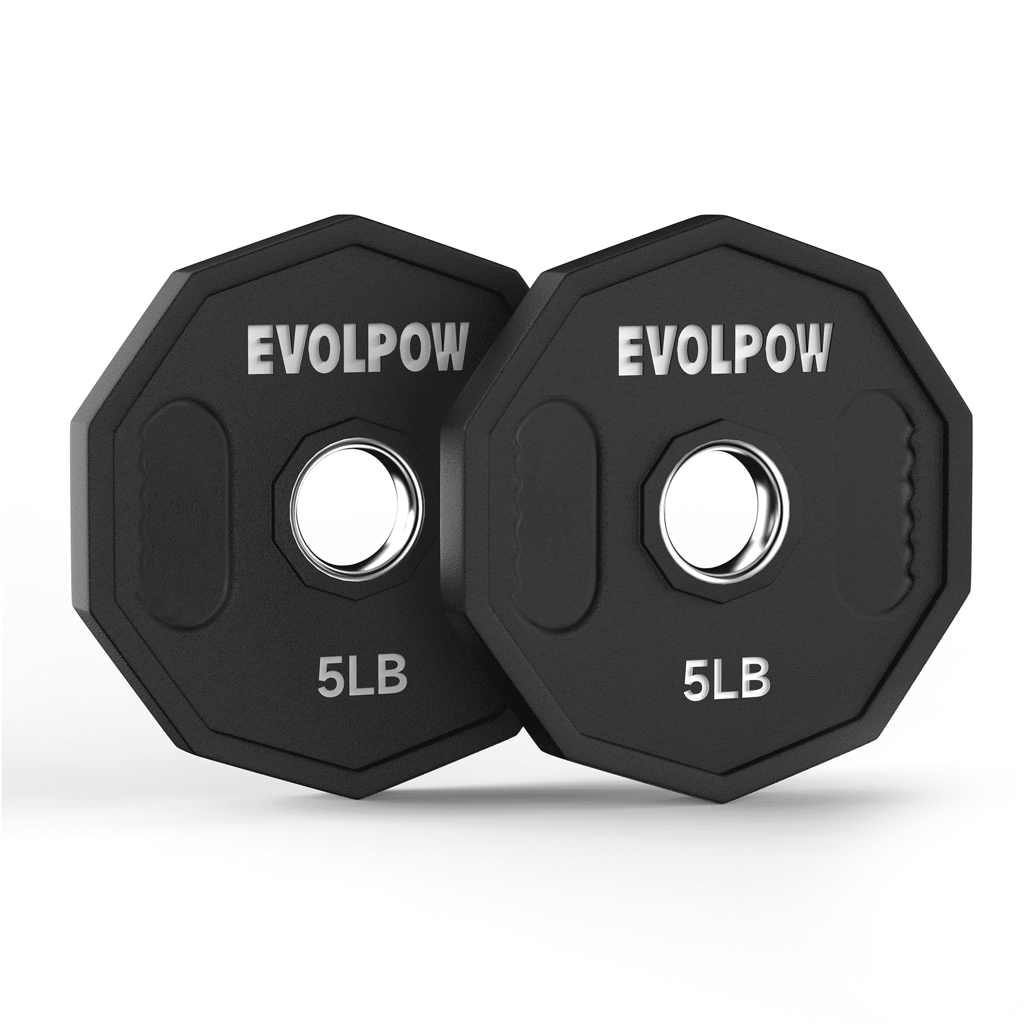 EVOLPOW 2-Inch Decagon PEV Olympic Grip Weight Plates