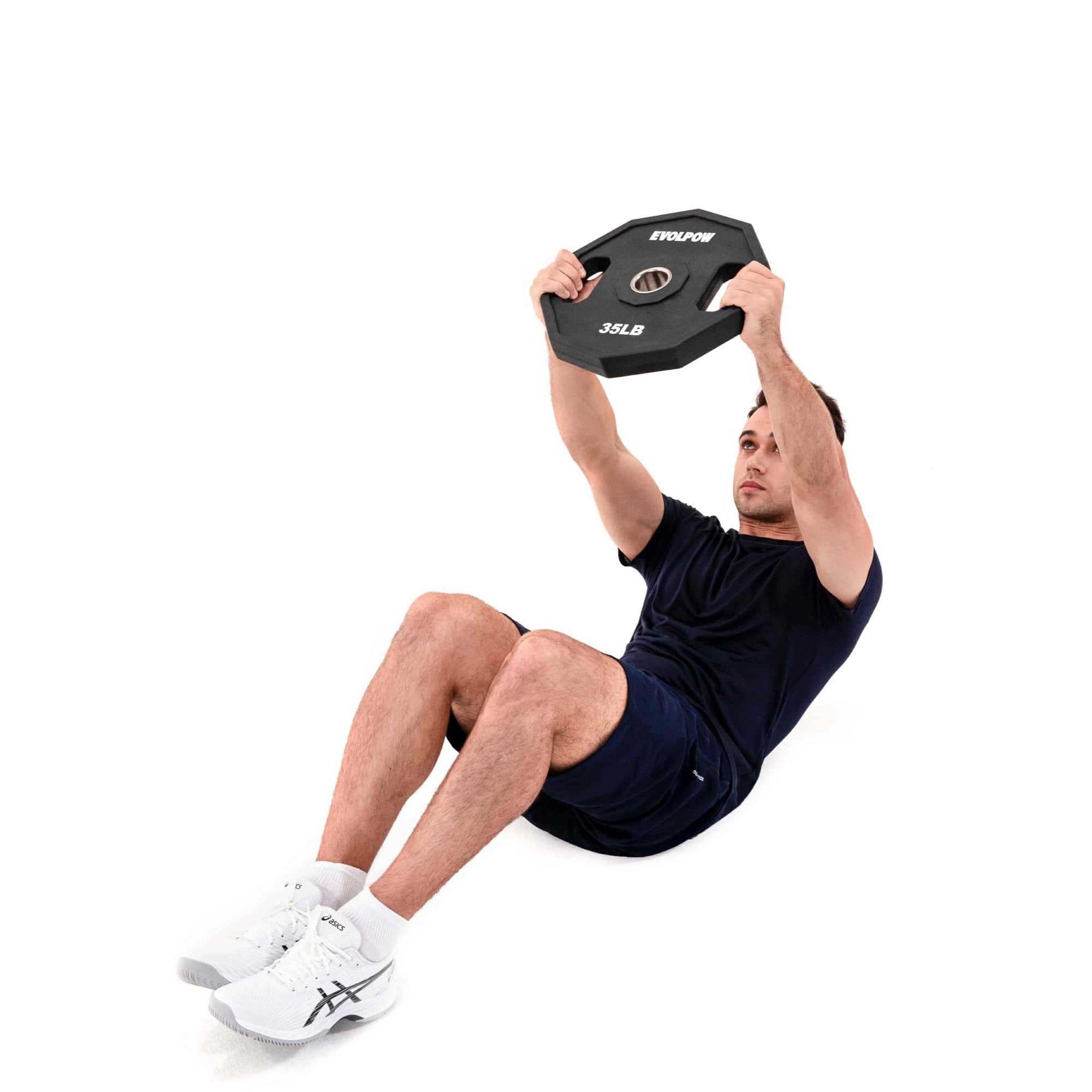 EVOLPOW 2-Inch Decagon PEV Olympic Grip Weight Plates