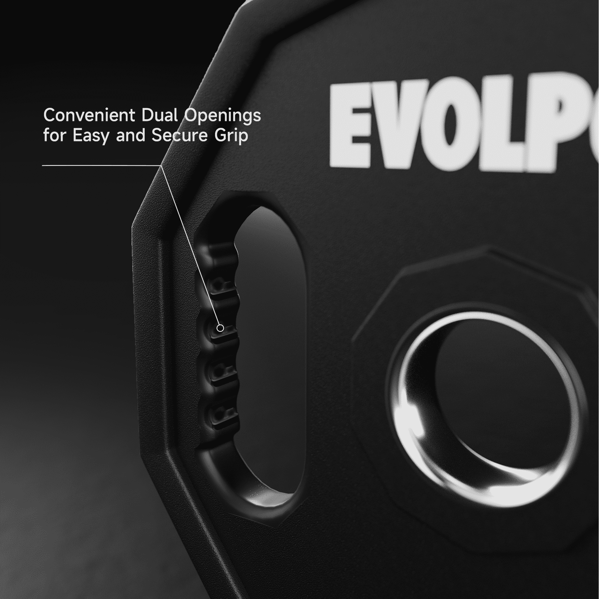 EVOLPOW 2-Inch Decagon PEV Olympic Grip Weight Plates