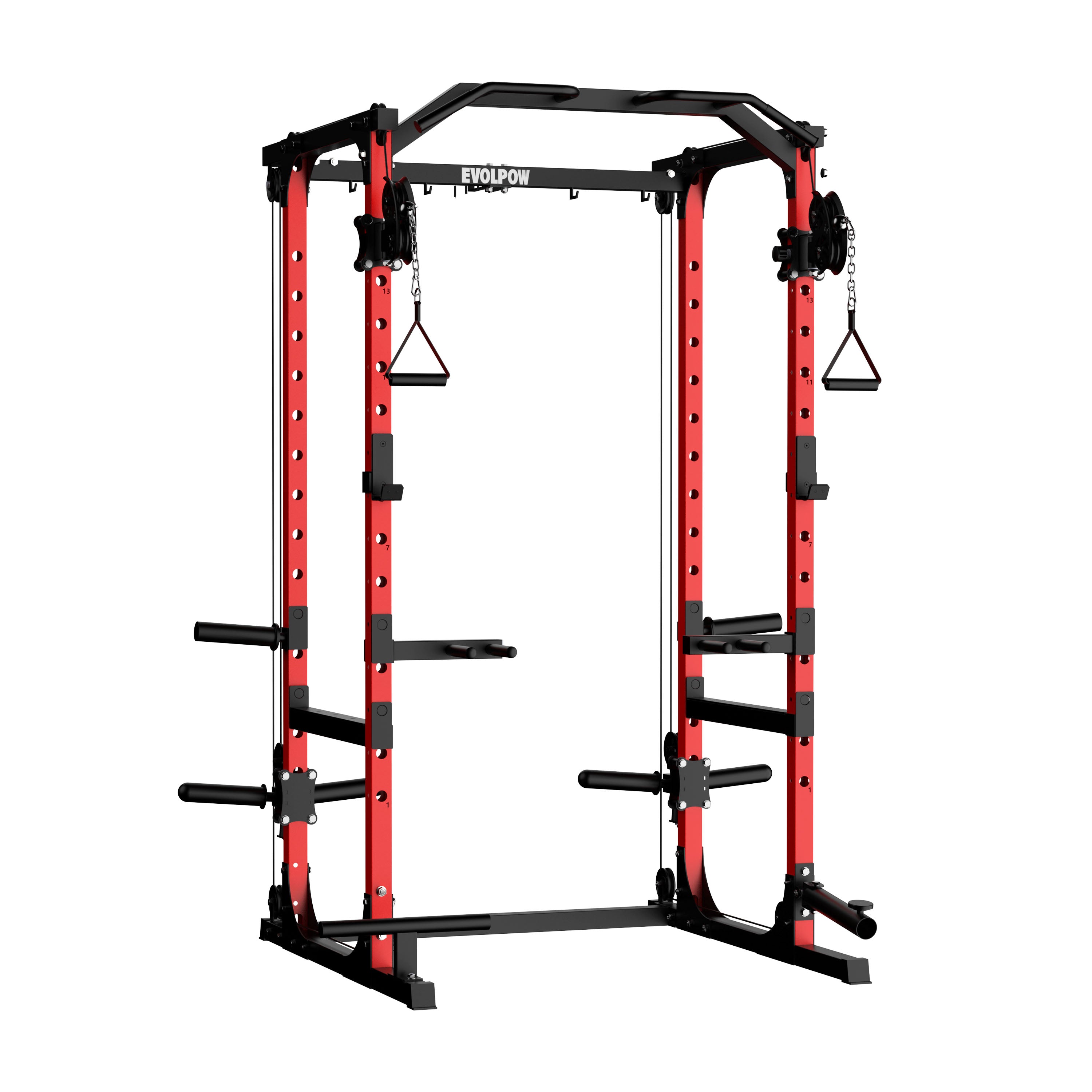 EVOLPOW P2A Brute All-in-One Power Rack Home Gym (Dual Pulley Edition ...