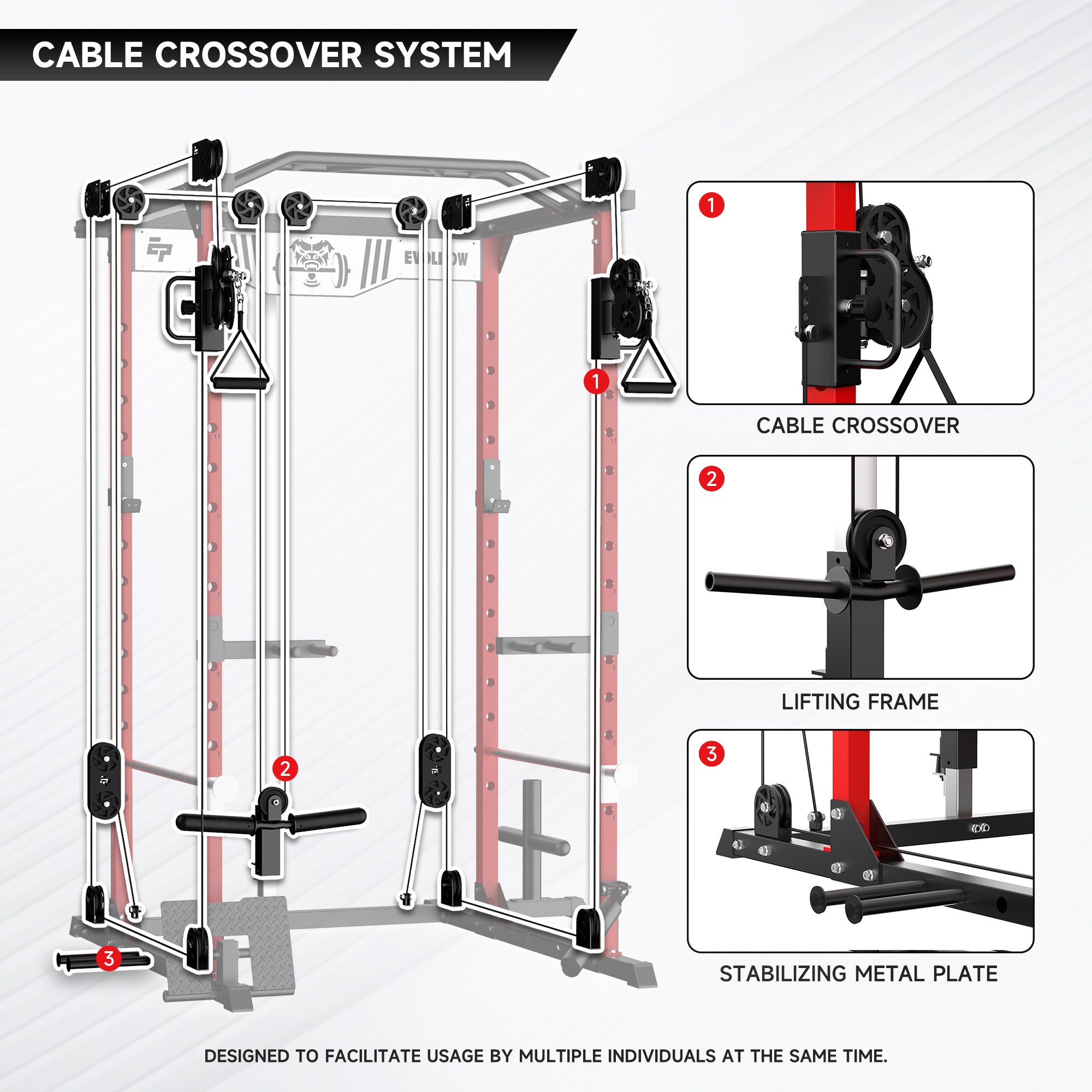 EVOLPOW P2D Brute All-in-One Power Rack Home Gym