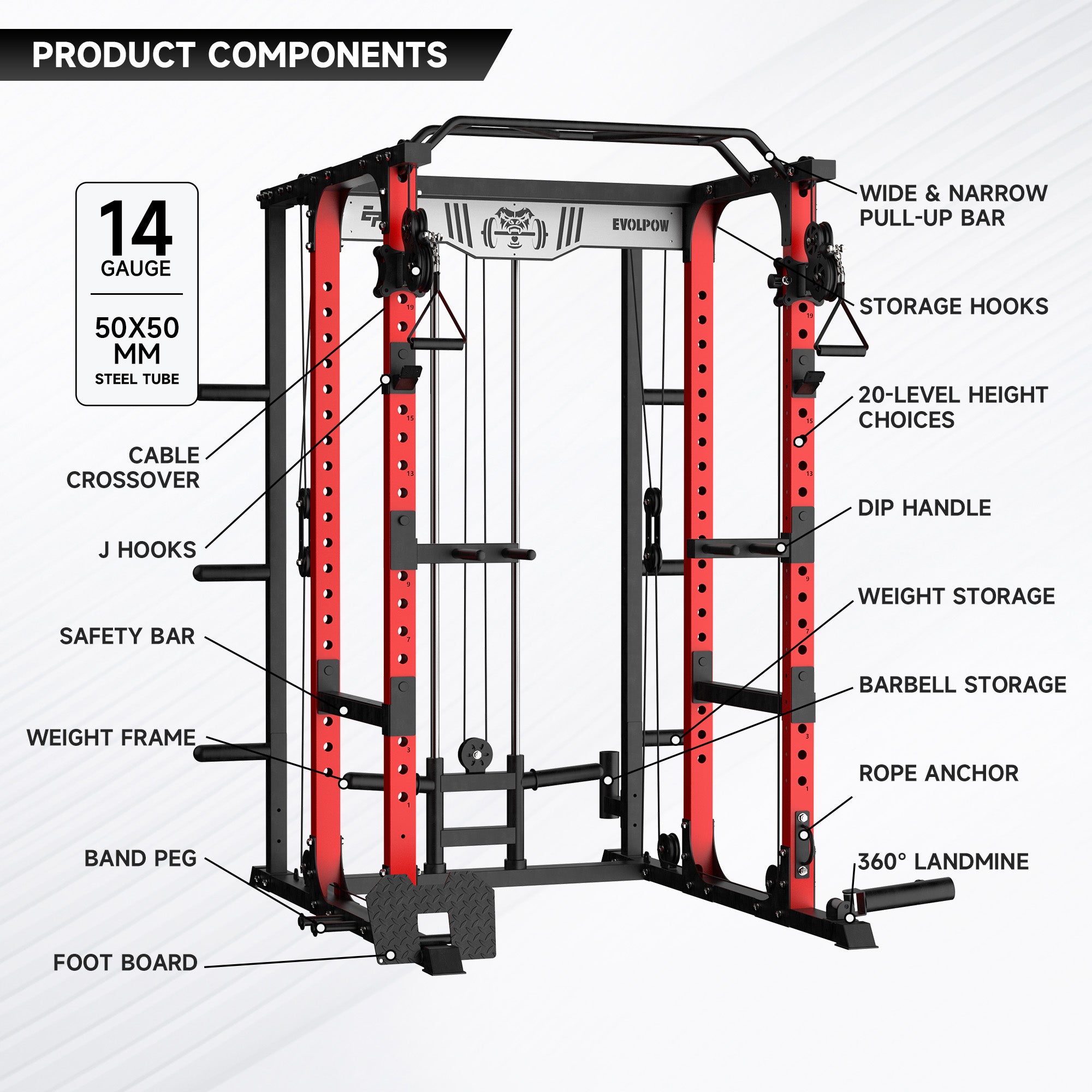 14 gauge steel power rack hotsell