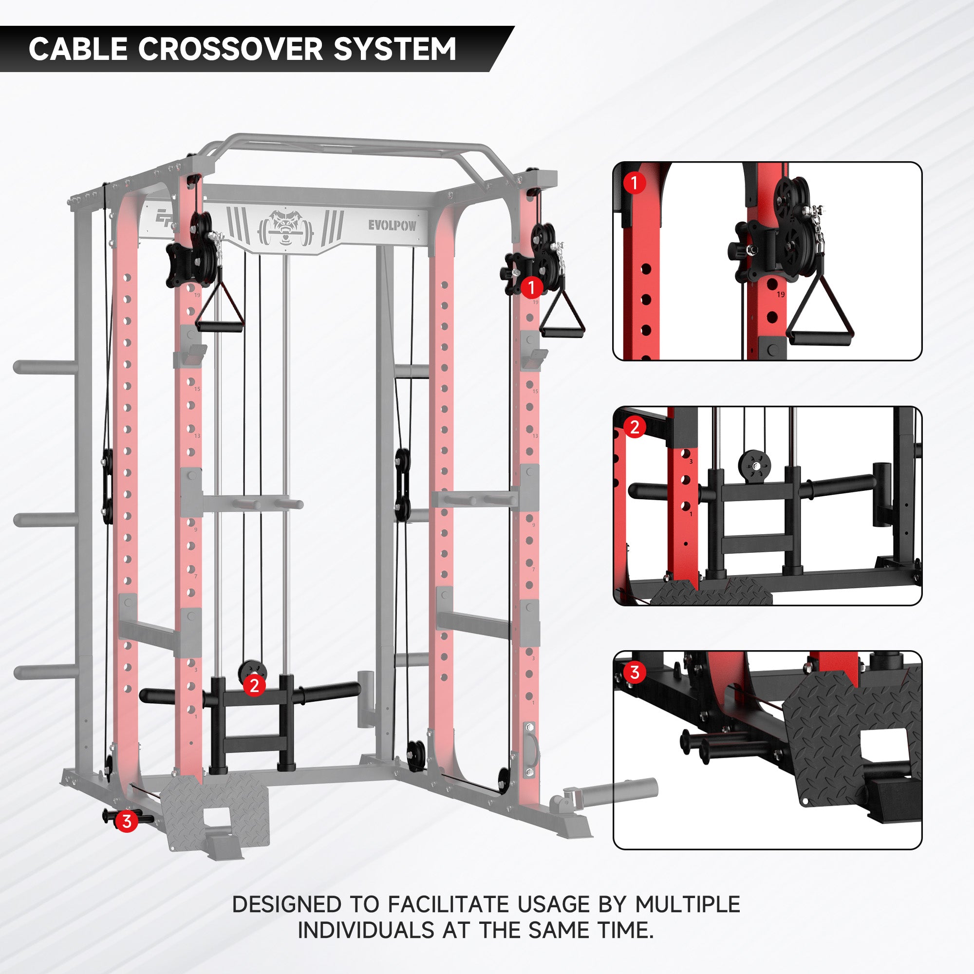 EVOLPOW P3A Tank Upgraded All-in-One Power Rack Home Gym - Best Seller