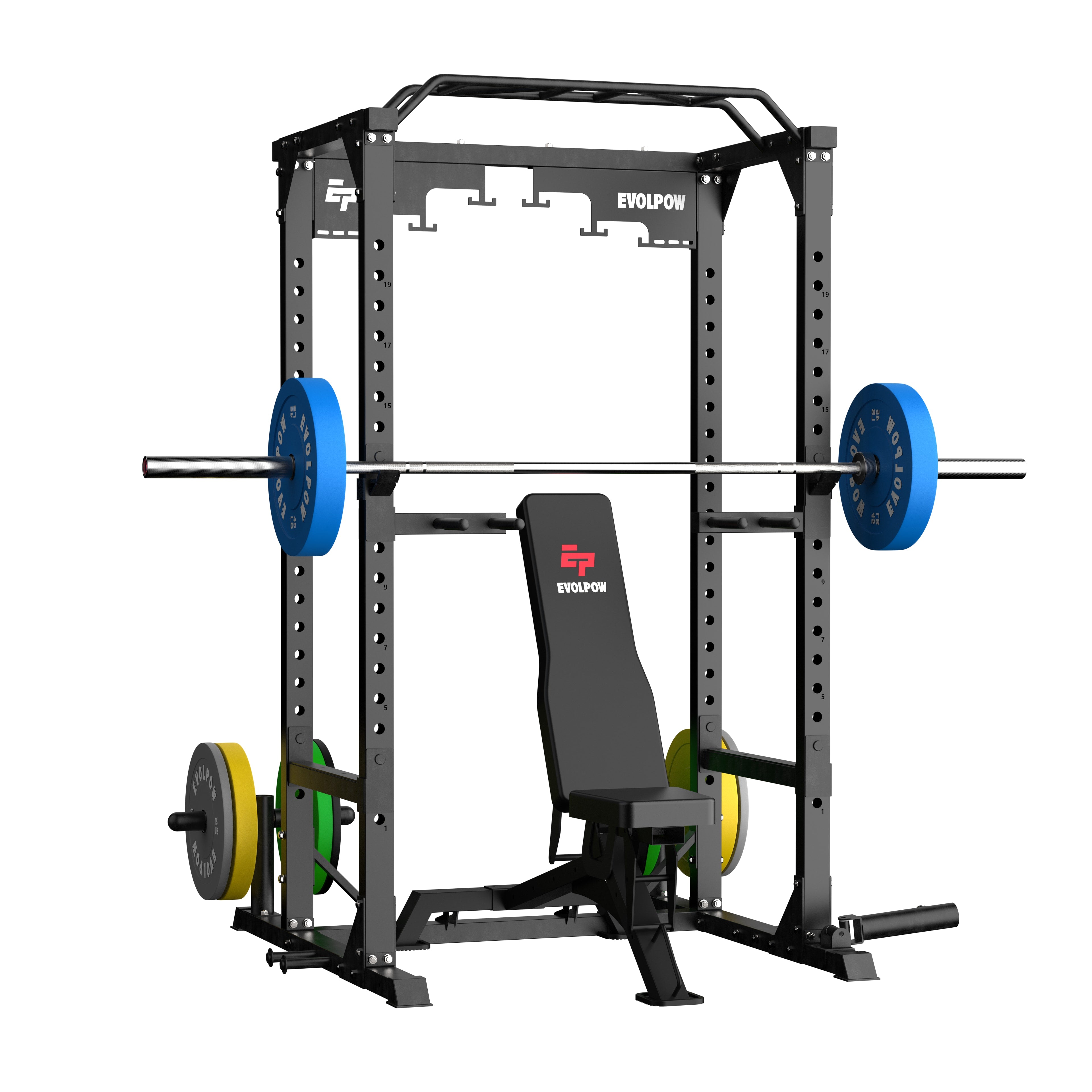 EVOLPOW P3B Tank All-in-One Power Rack Home Gym Package
