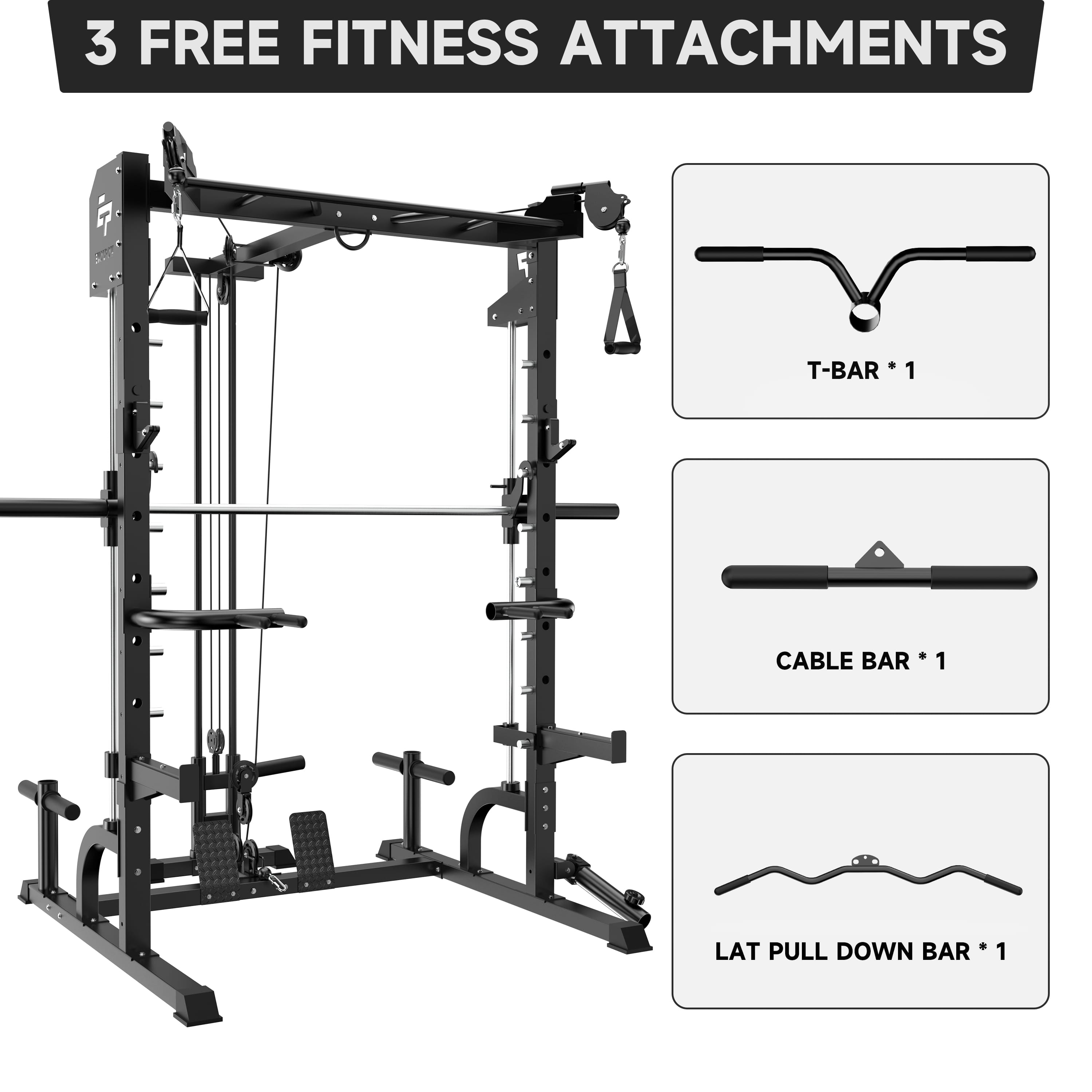 EVOLPOW S3A Tank All-in-One Smith Machine Home Gym