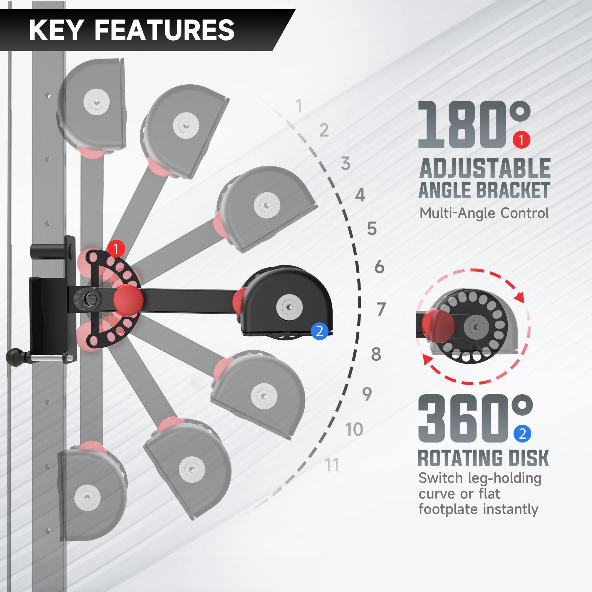 EVOLPOW 3-in-1 Leg Holder and Footplate Attachment