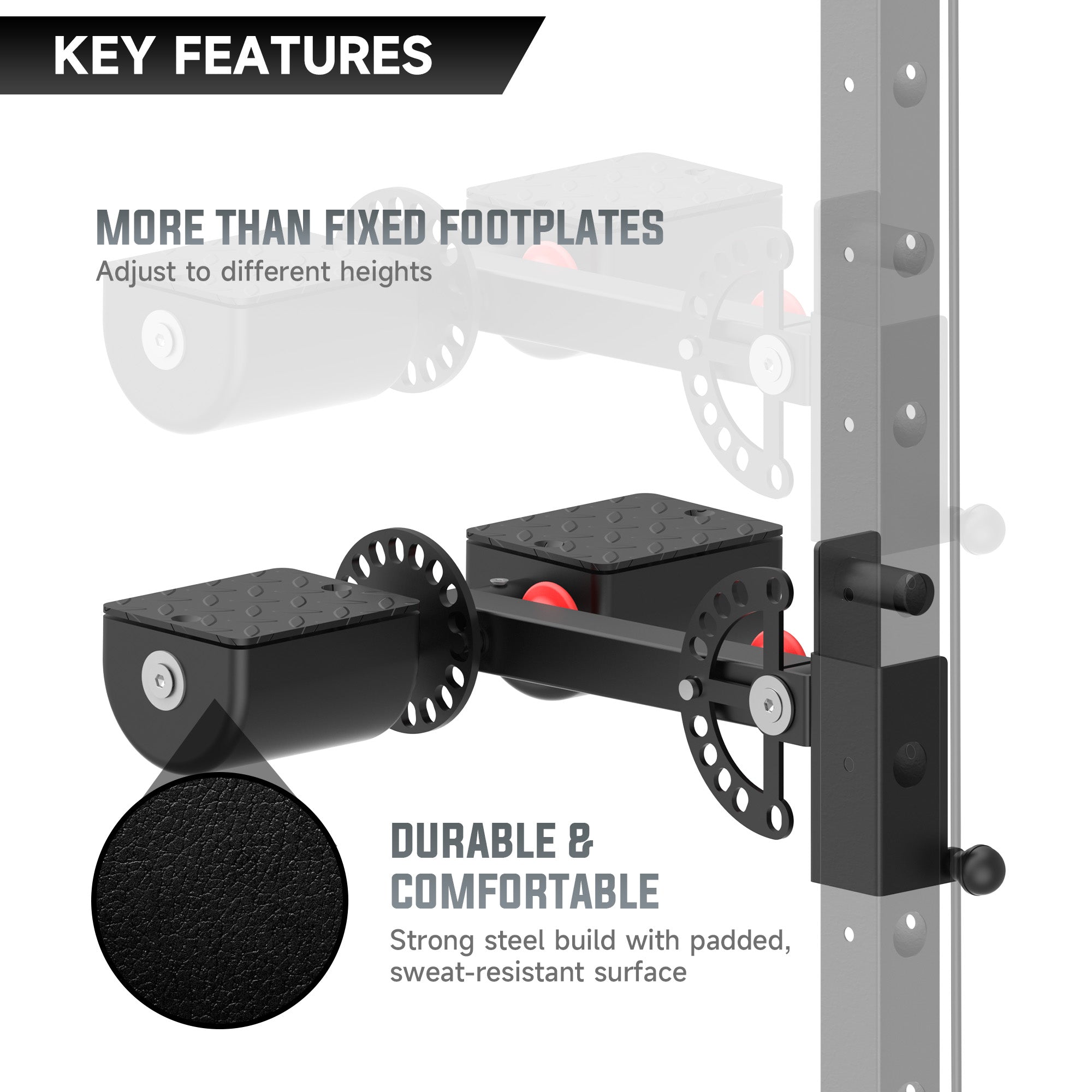 EVOLPOW 3-in-1 Leg Holder and Footplate Attachment