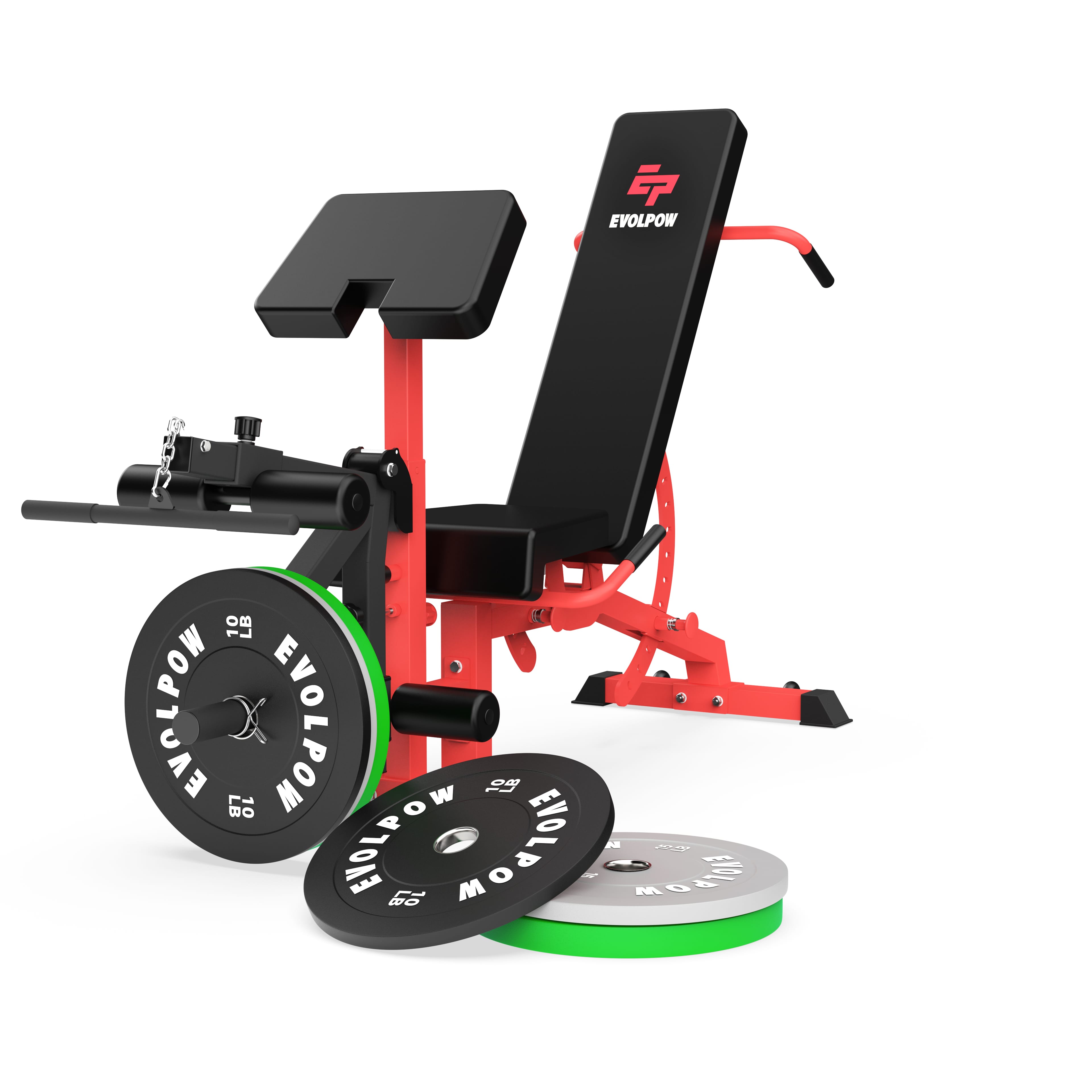 EVOLPOW BEC Multi-functional Adjustable Weight Bench with Preacher Curl and Leg Extension