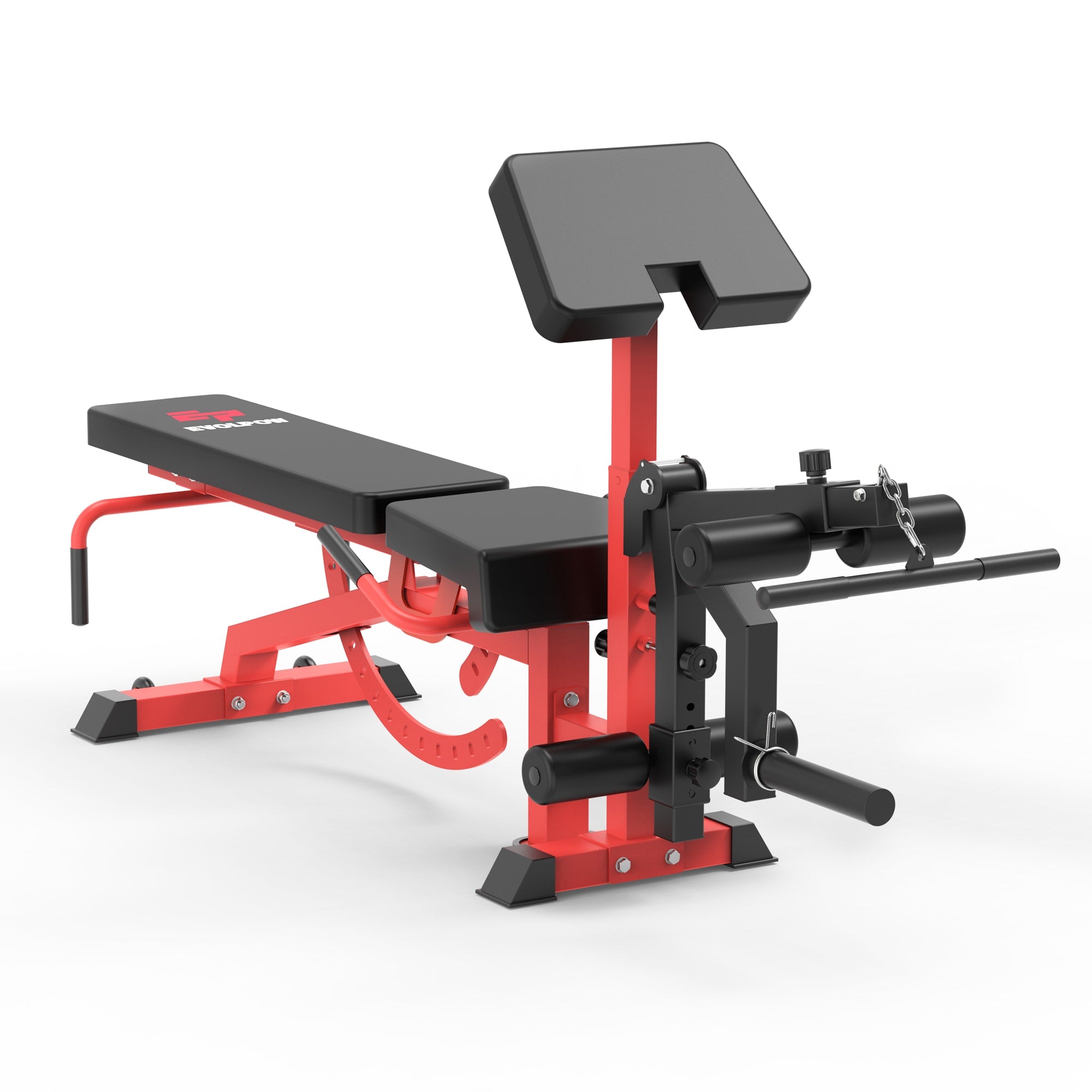 EVOLPOW BEC Multi-functional Adjustable Weight Bench with Preacher Curl and Leg Extension